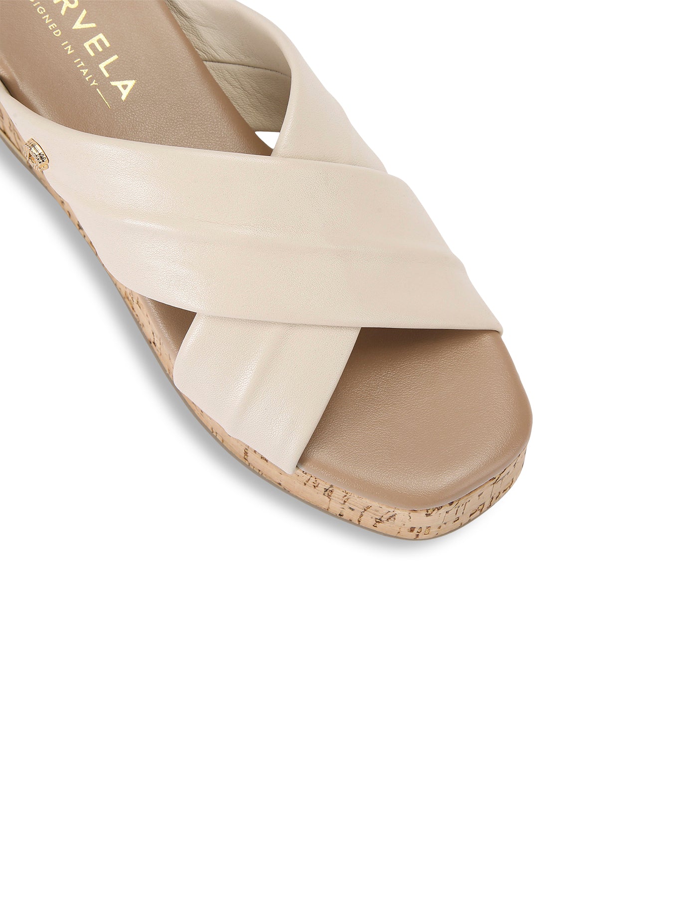 Fresco Bone Leather Cross Wedge