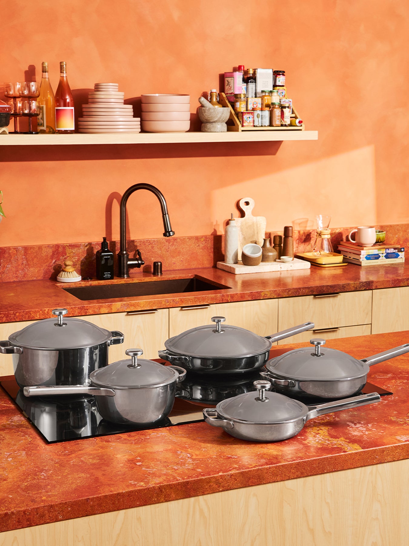Titanium Pro Cookware Set Chrome