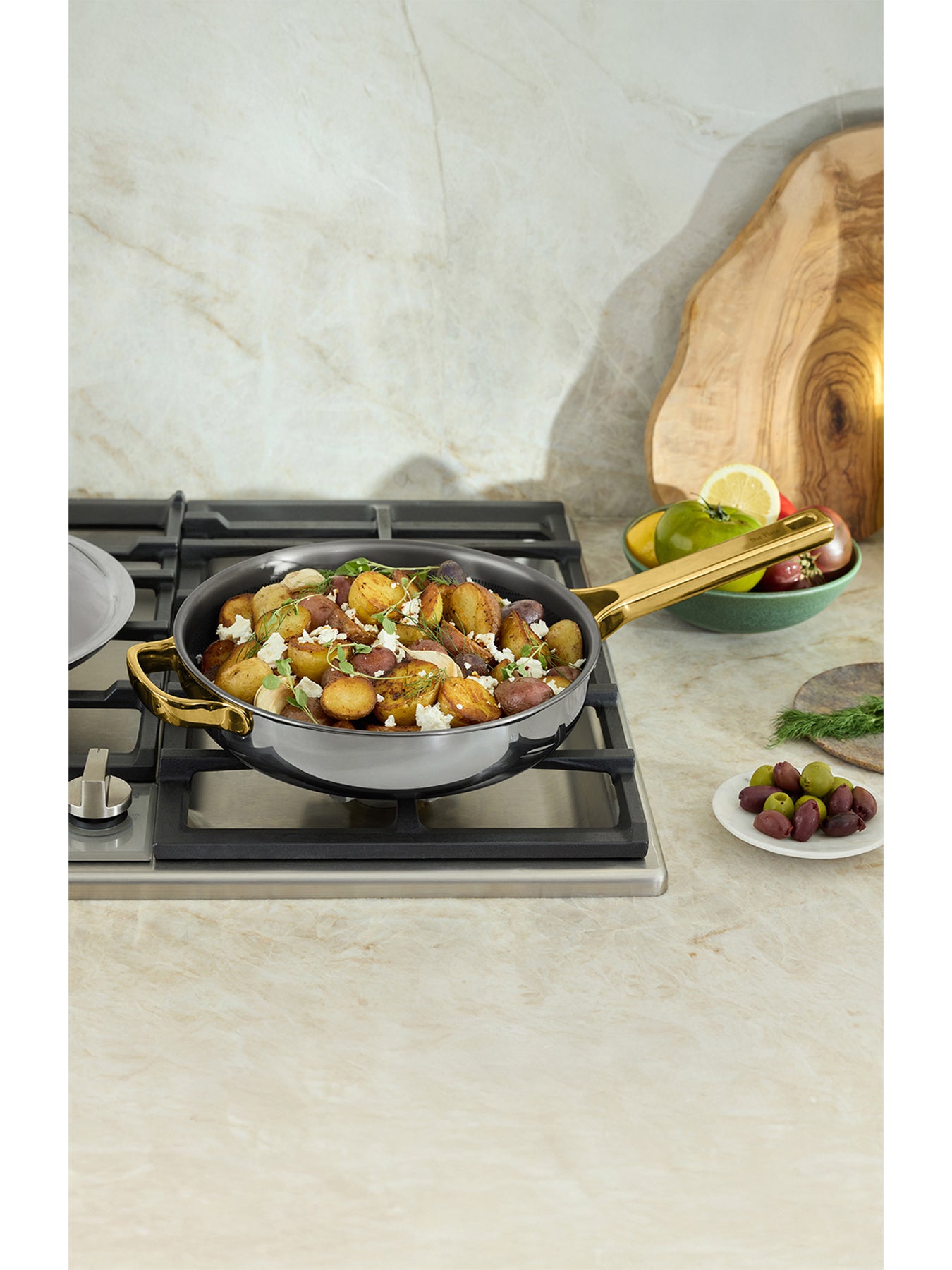 Titanium Pro Cookware Set Chrome/Gold