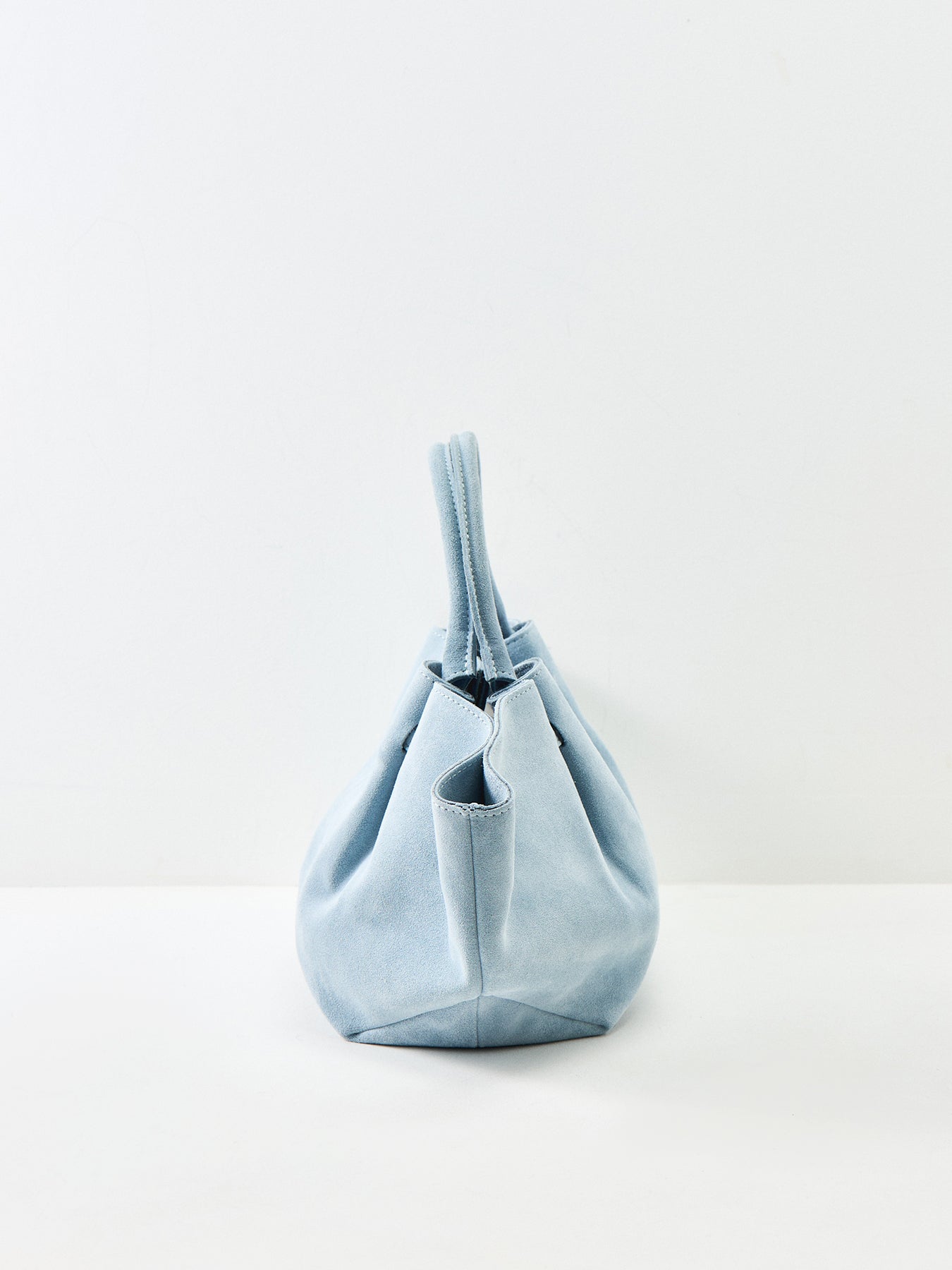 Feny Suede Top Handle Tote Bag Blue
