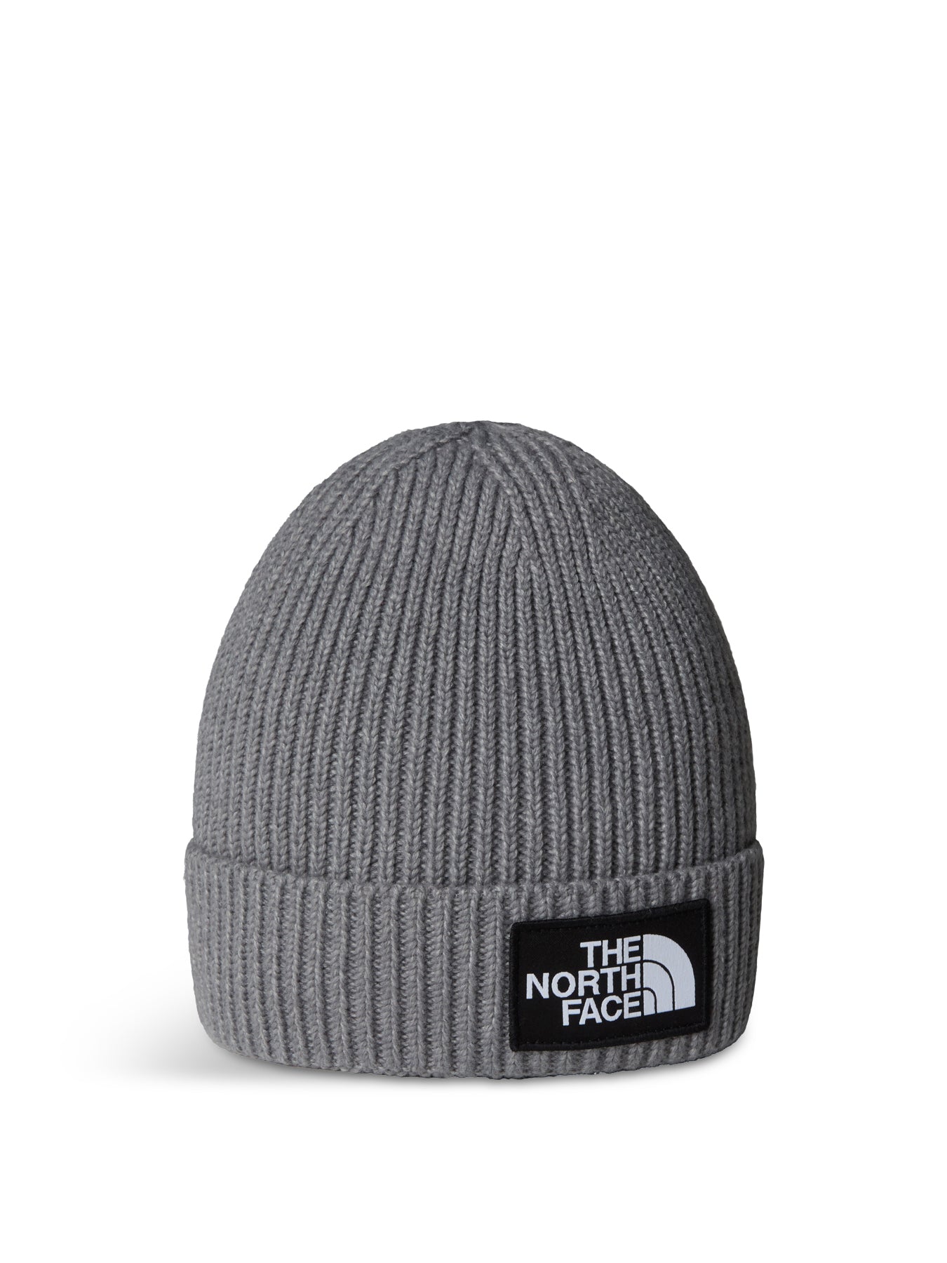 Knitted Beanie Logo Hat Medium Grey Heather
