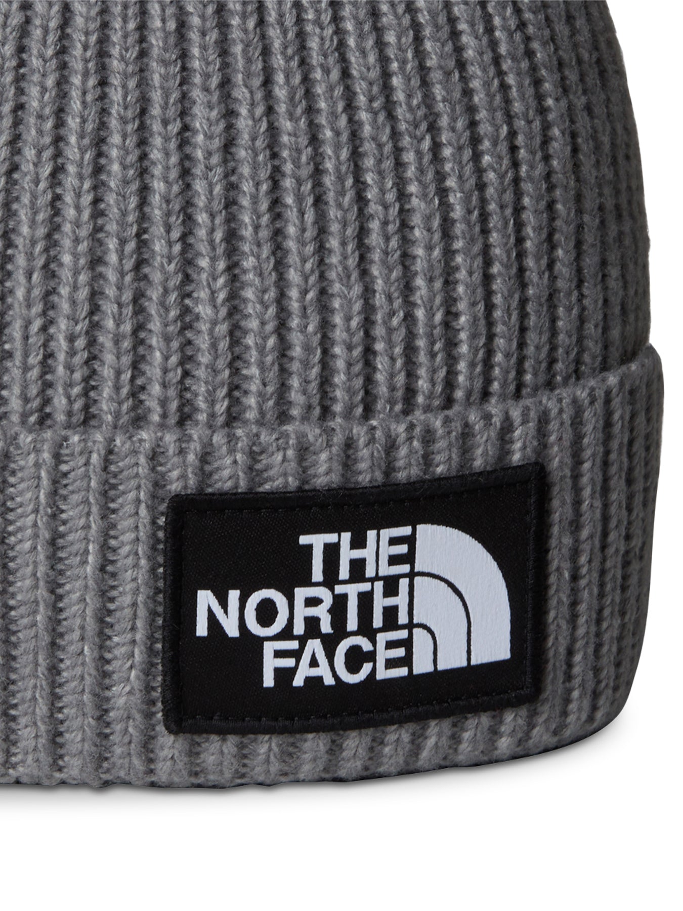 Knitted Beanie Logo Hat Medium Grey Heather