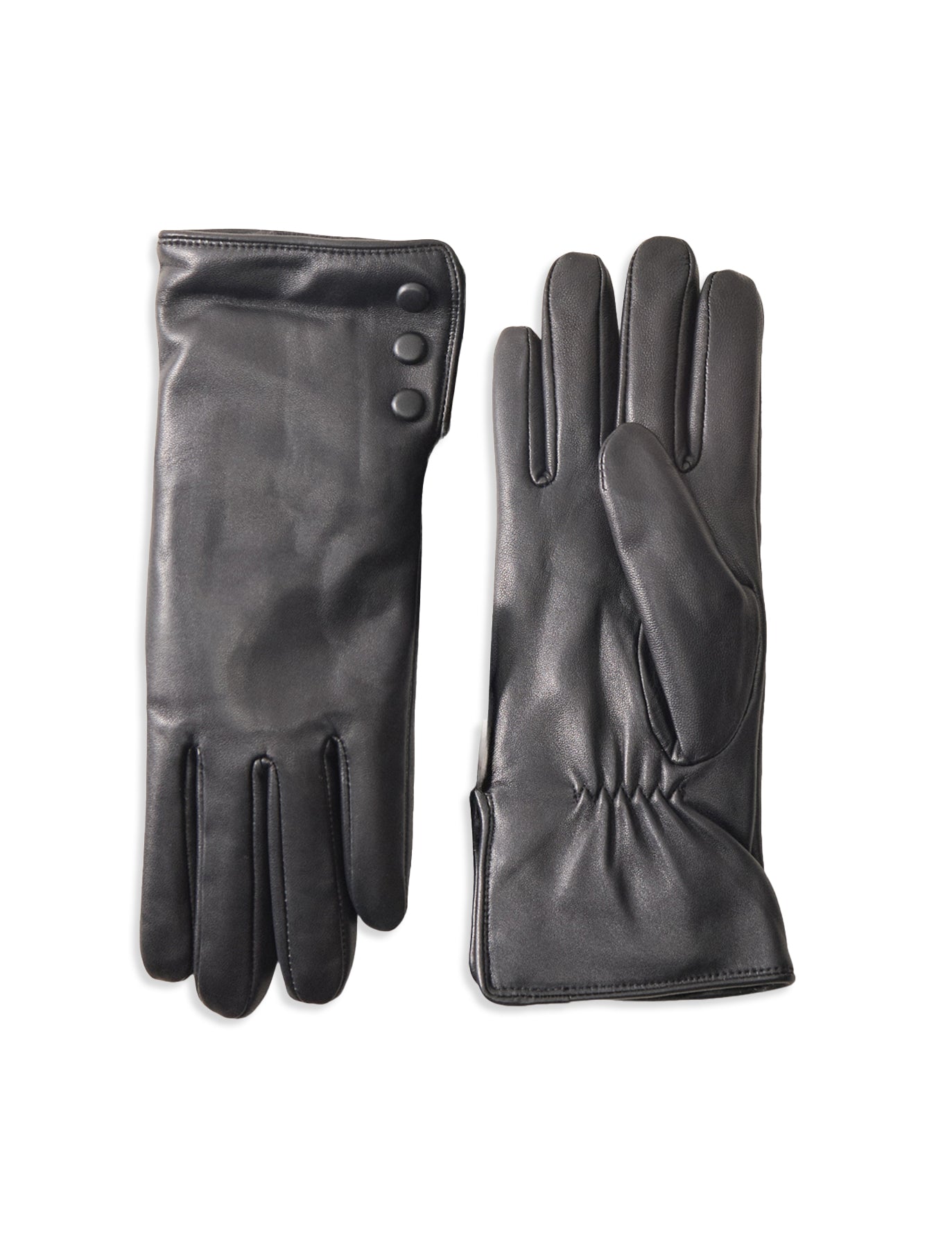 Agata Leather Gloves Black