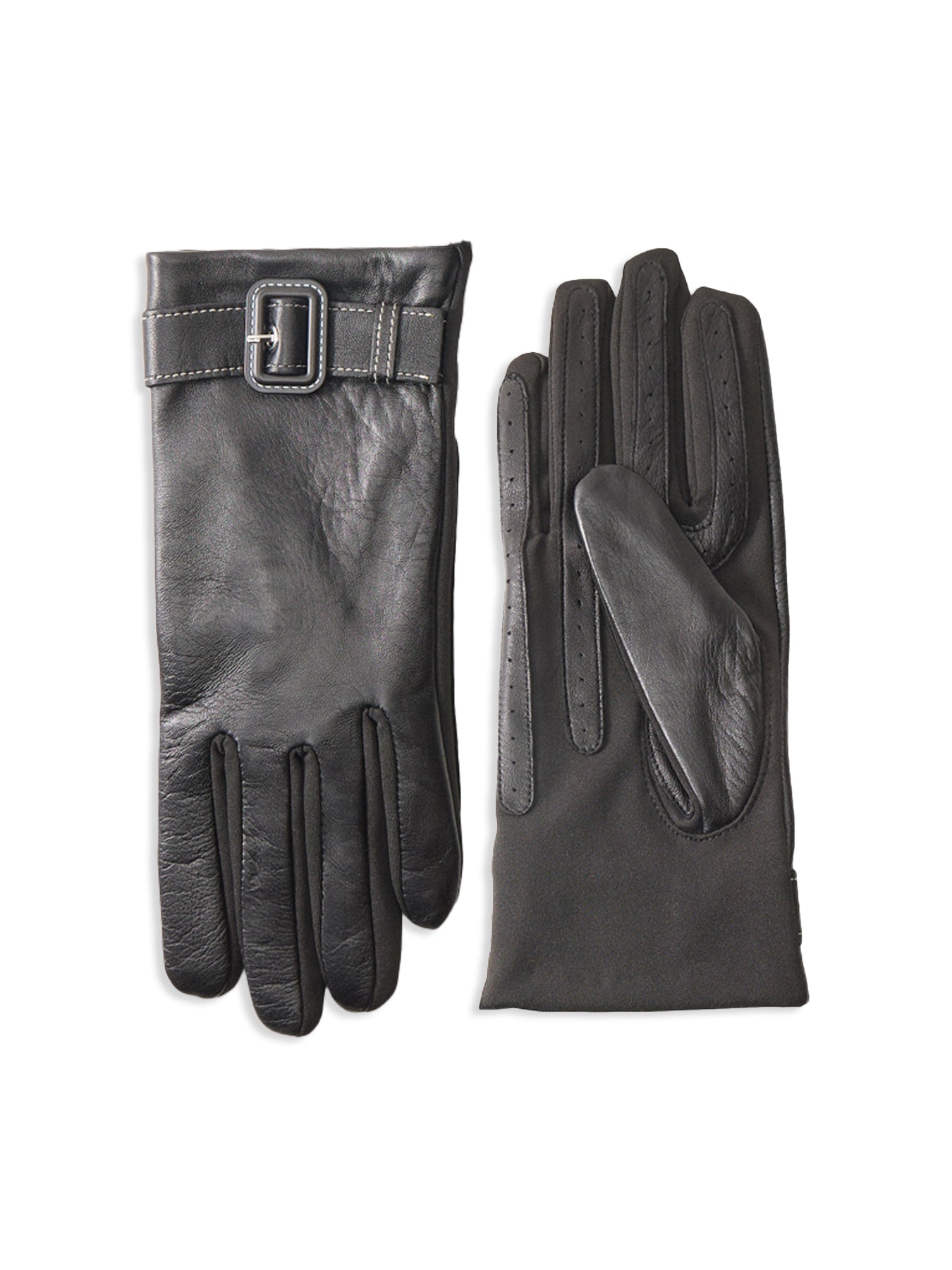Lyla Leather Gloves Black