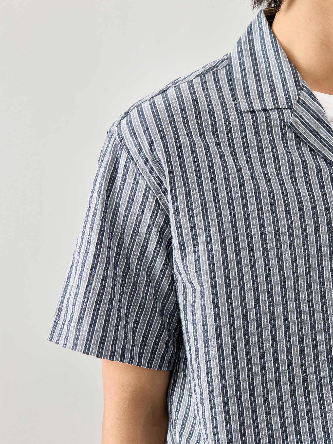 Relaxed Ace Seersucker Short Sleeves Shirt