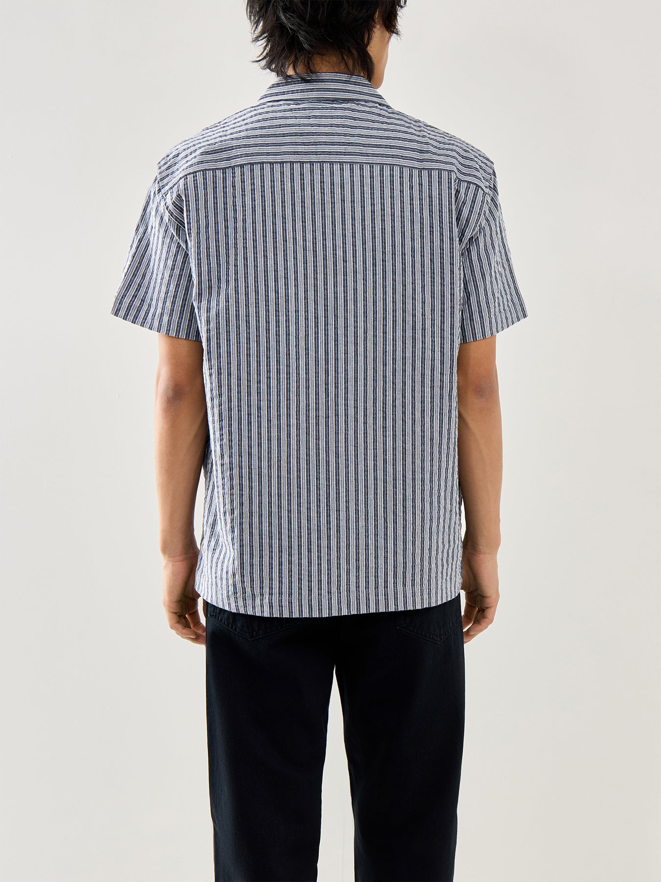 Relaxed Ace Seersucker Short Sleeves Shirt
