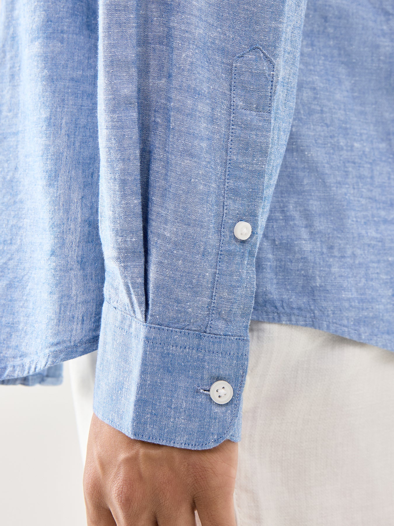 Cotton Blue Long Sleeve Shirt