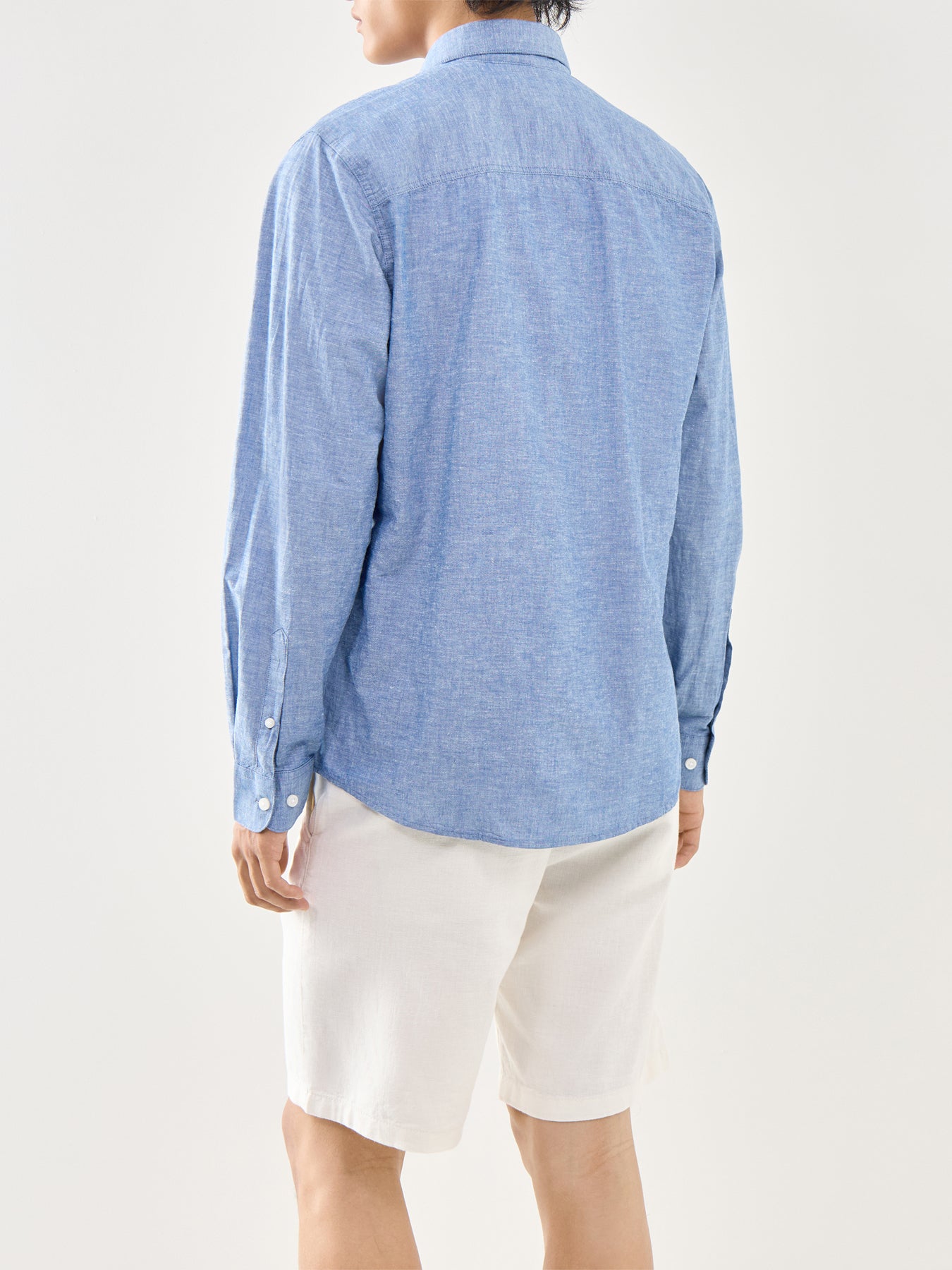 Cotton Blue Long Sleeve Shirt
