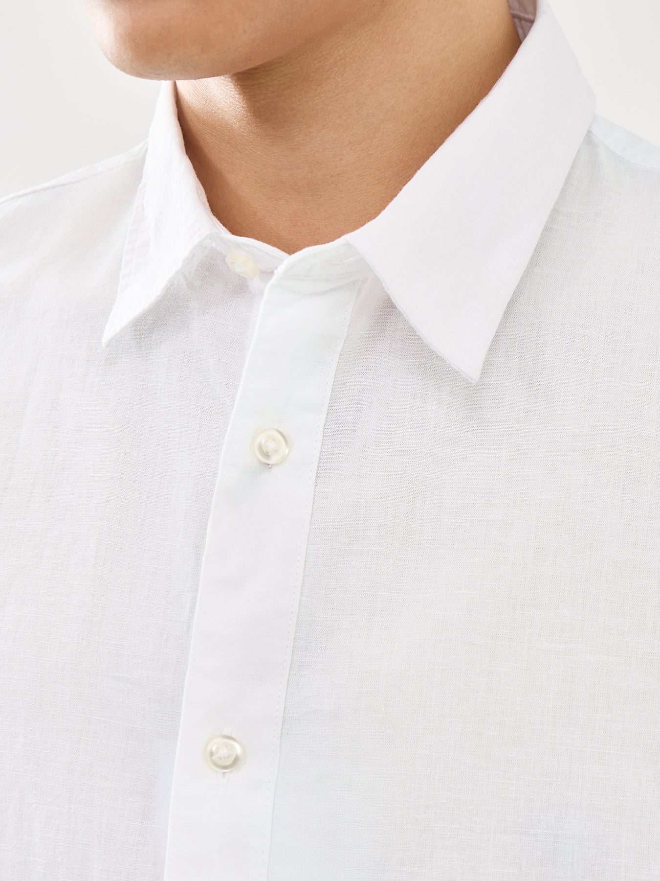 Cotton White Long Sleeve Shirt