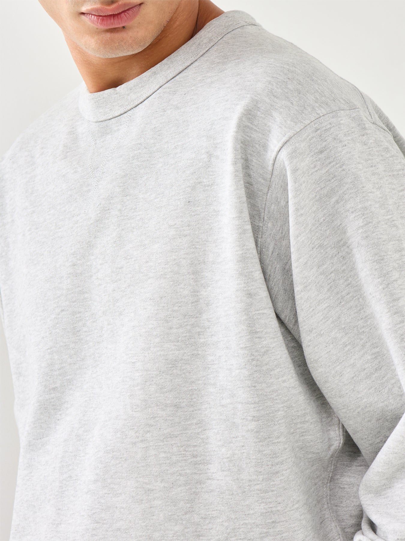 Relax luke Long Sleeves Sweatshirt Crew Neck Grey