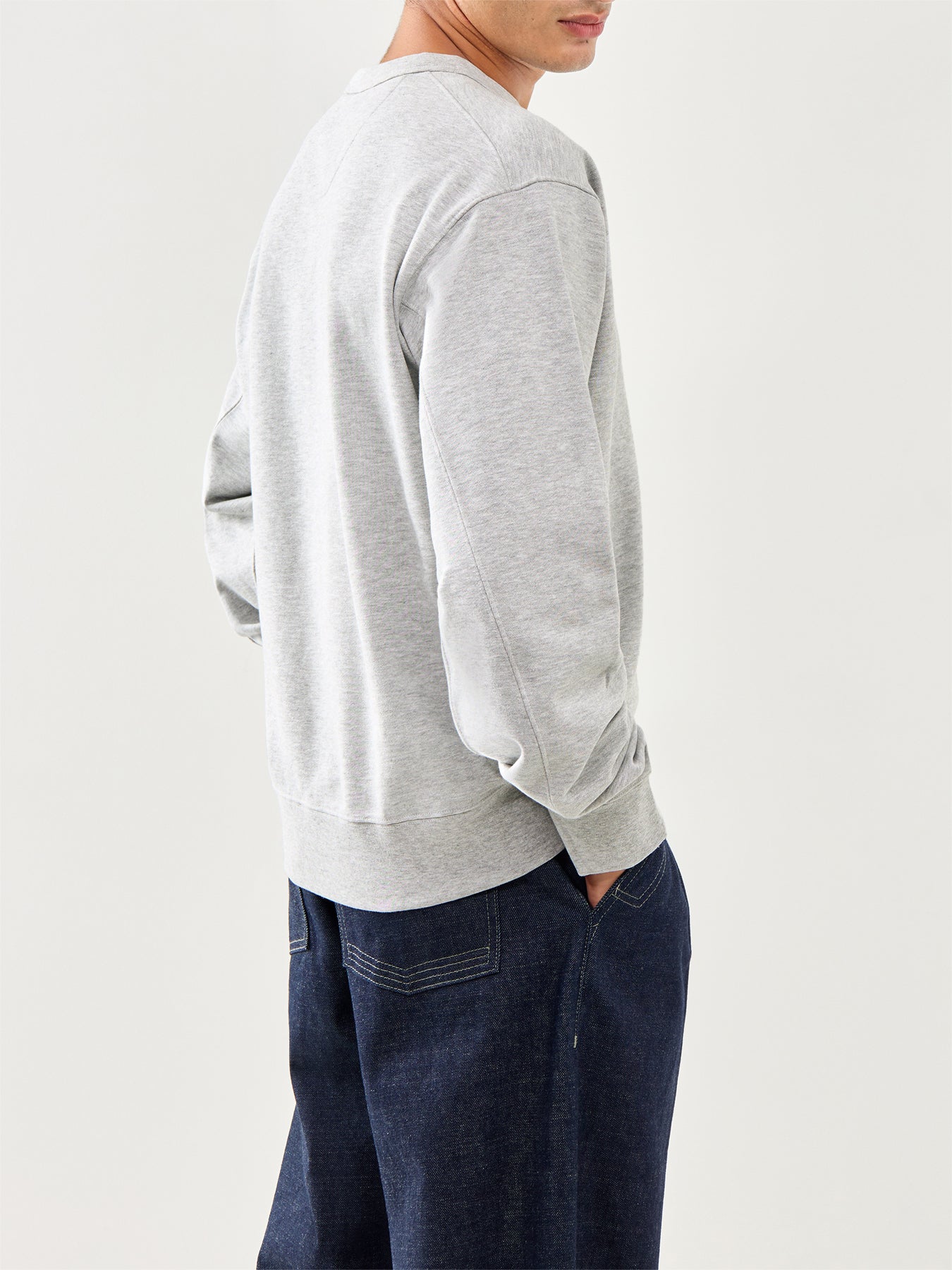 Relax luke Long Sleeves Sweatshirt Crew Neck Grey