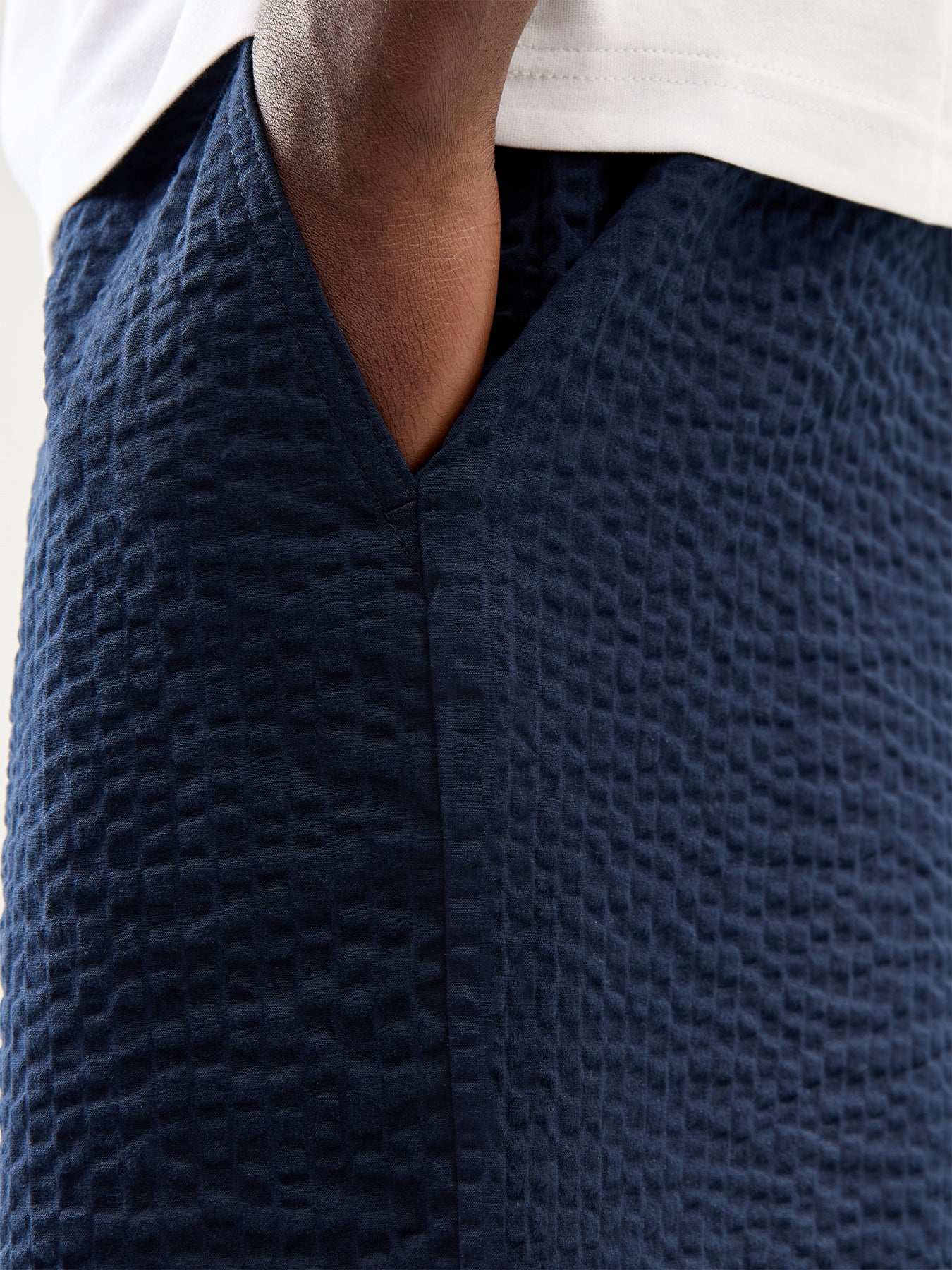 Loose Ace Seersucker String Shorts