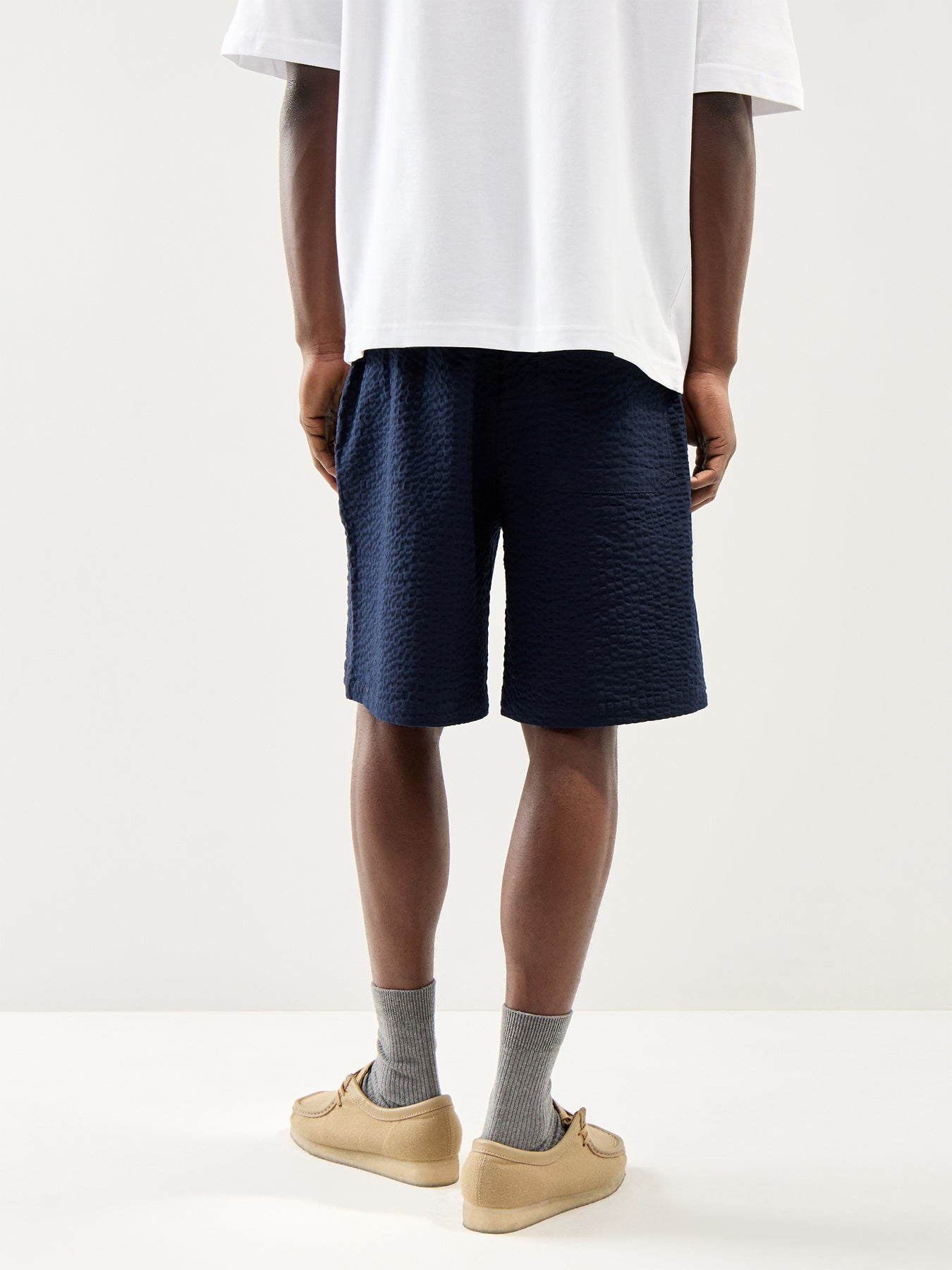 Loose Ace Seersucker String Shorts