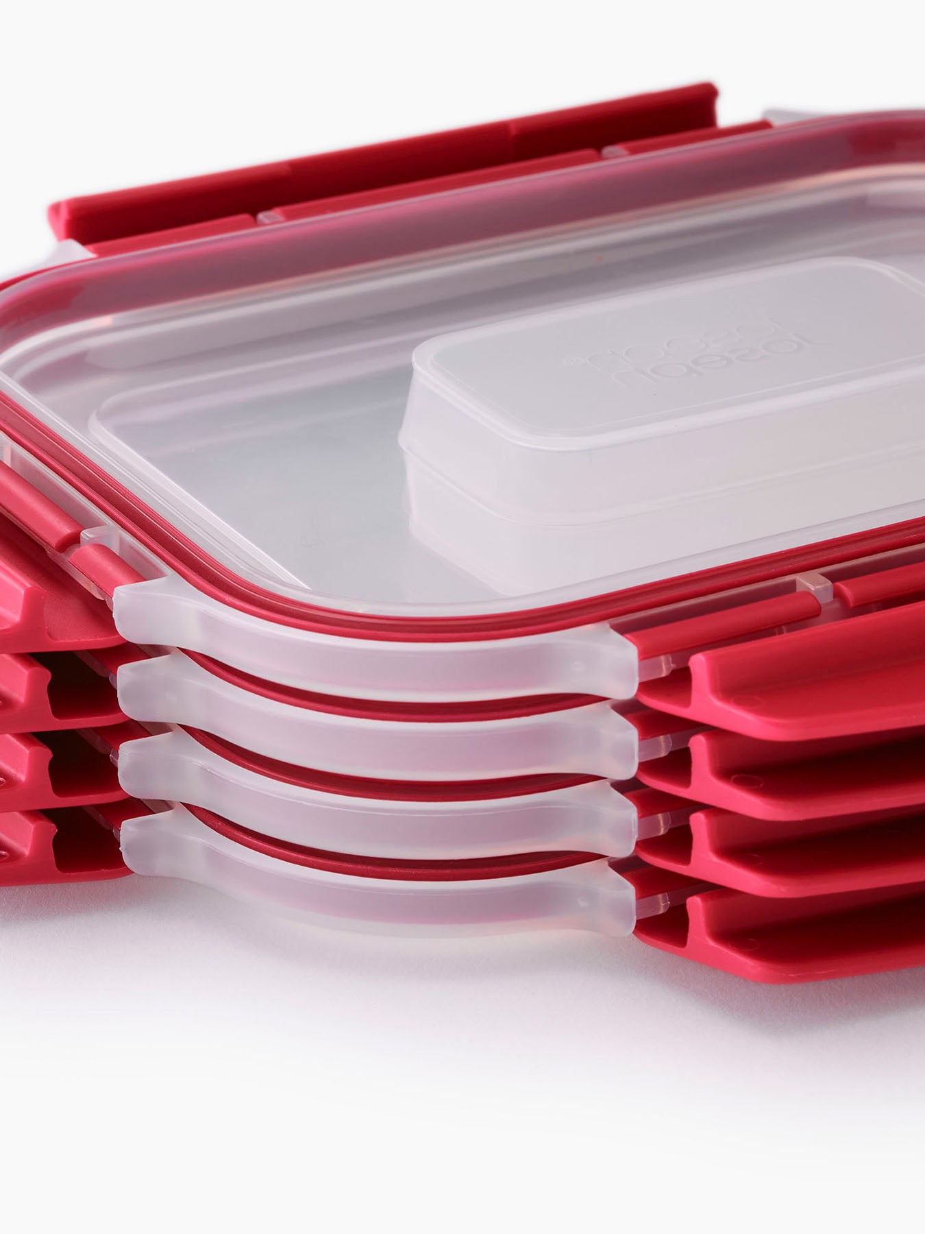 Nest Lock Boxes Rectangular 4Piece 1.1L Red