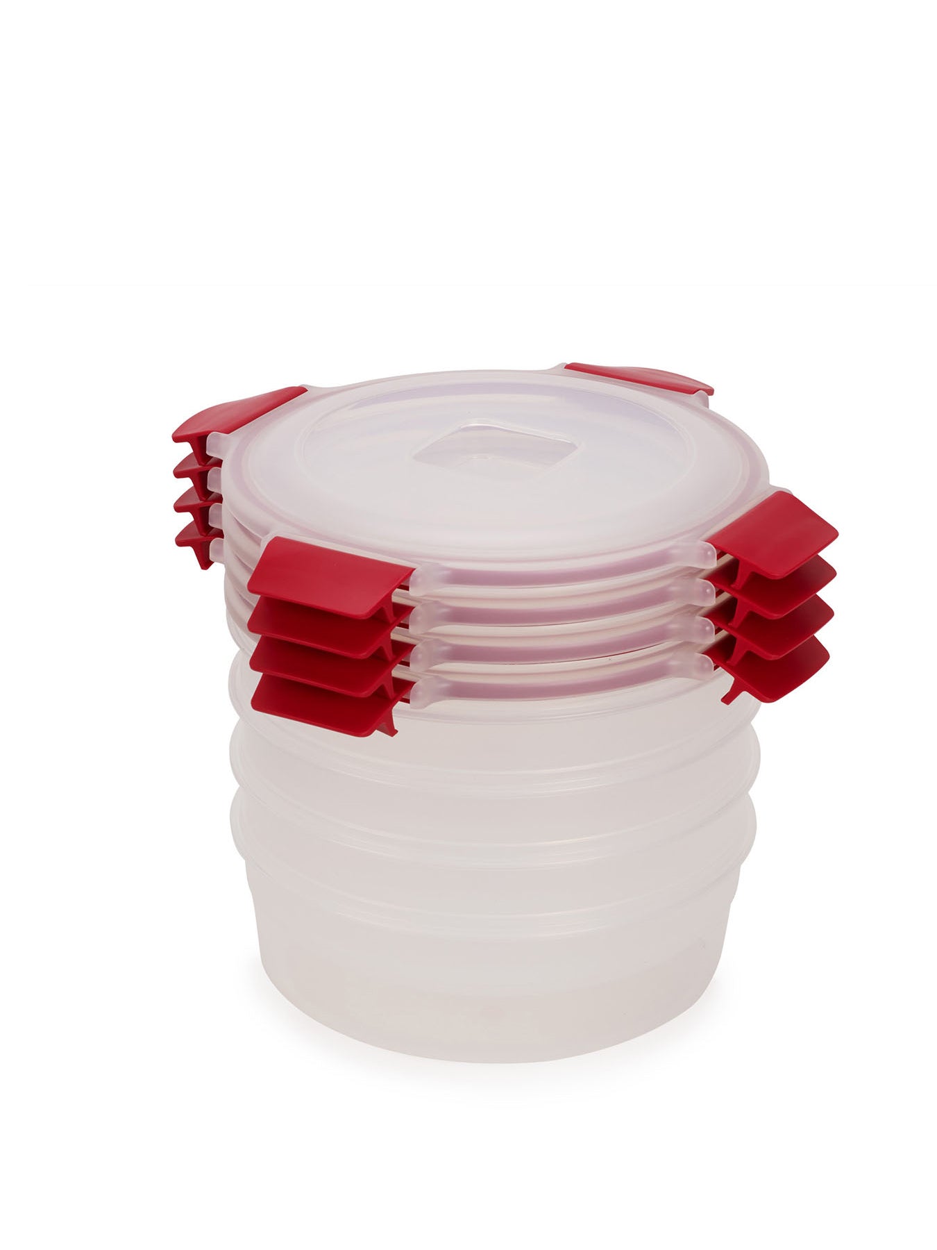 Nest Lock Boxes Round 4Piece 1L Red