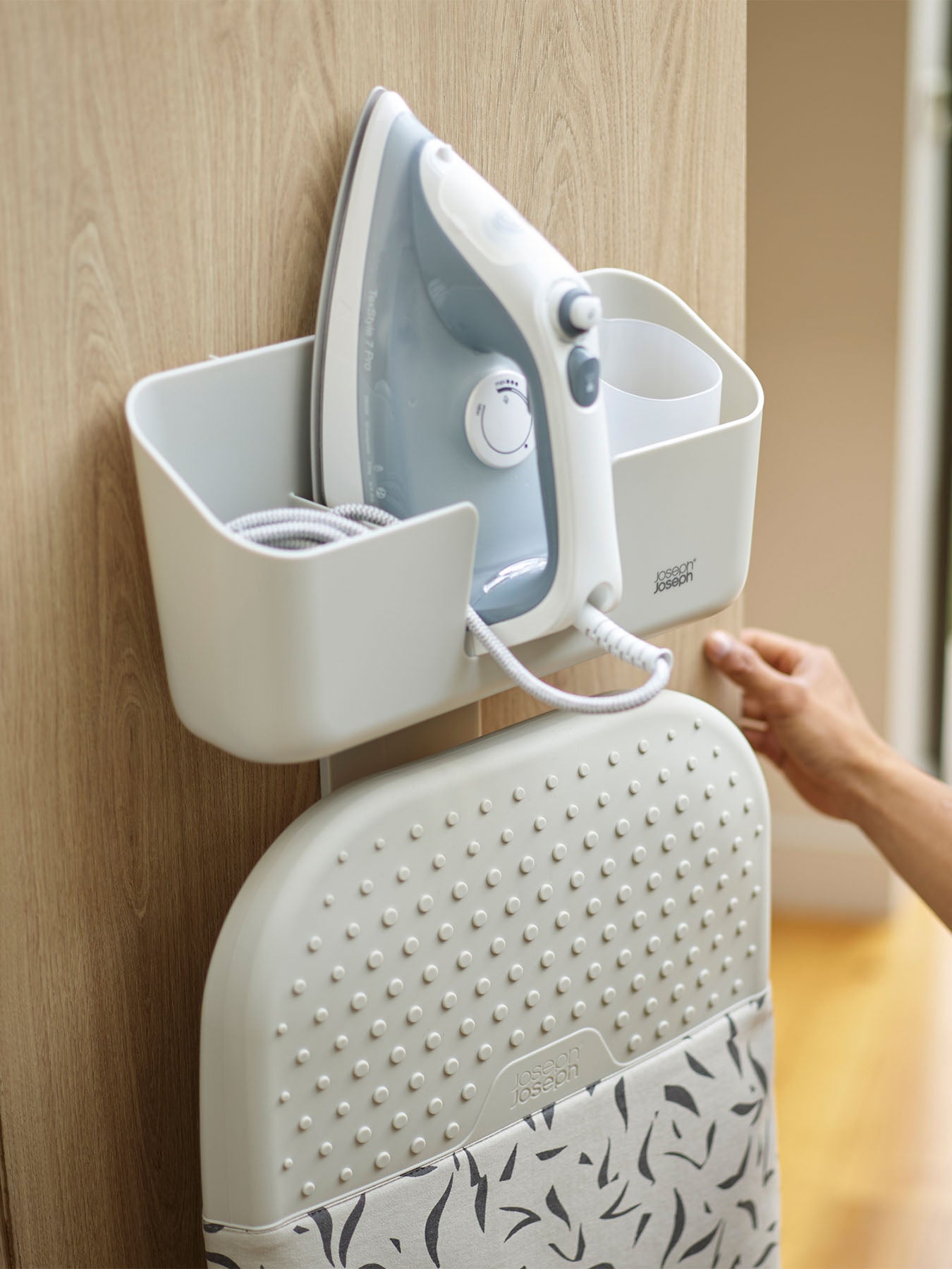 IronHub Wall-Mounted Ironing Storage Caddy