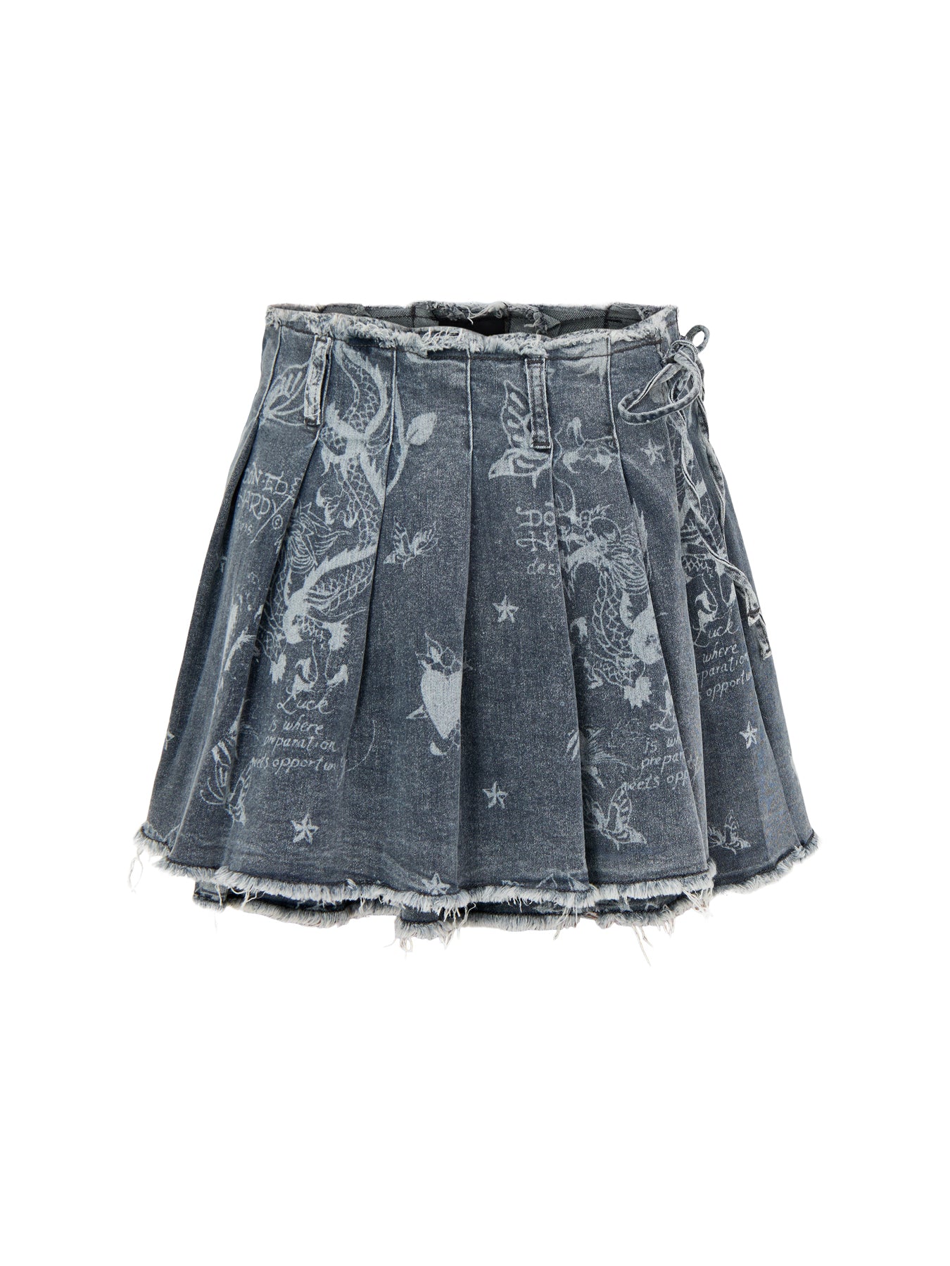 Edh Love Print Skirt Blue