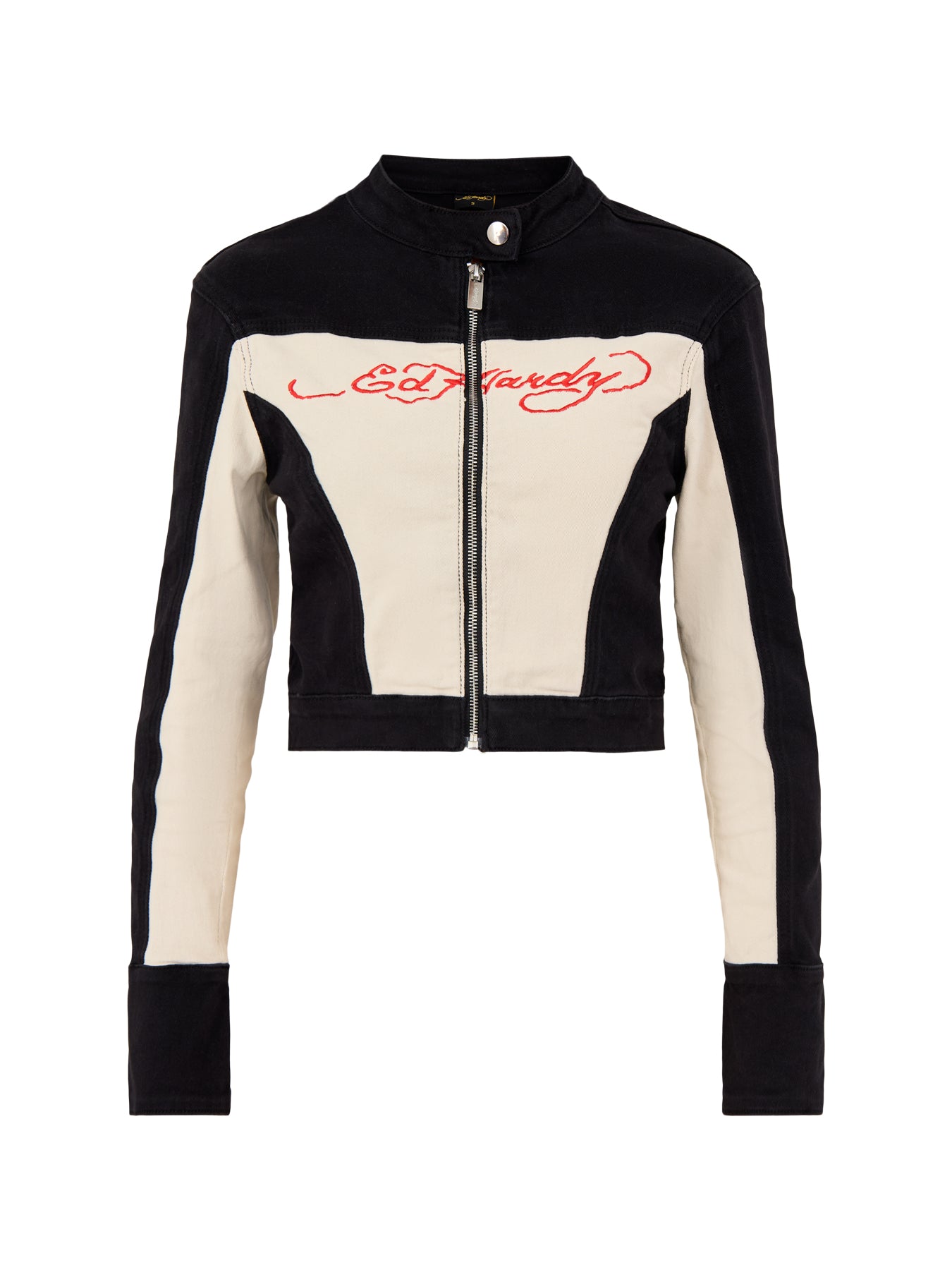 Ed Hardy Fitted Denim Jacket Black