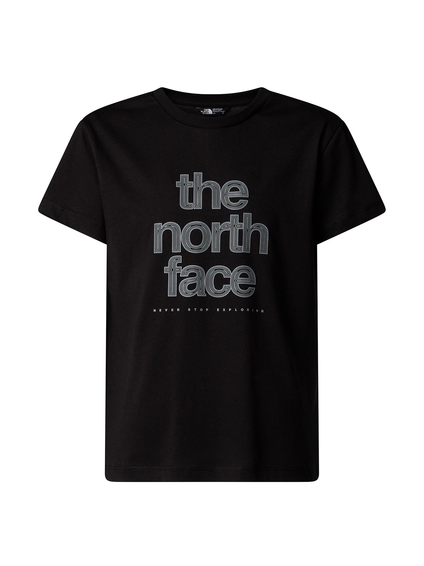 Teen Reflective Logo Relaxed Tee Black