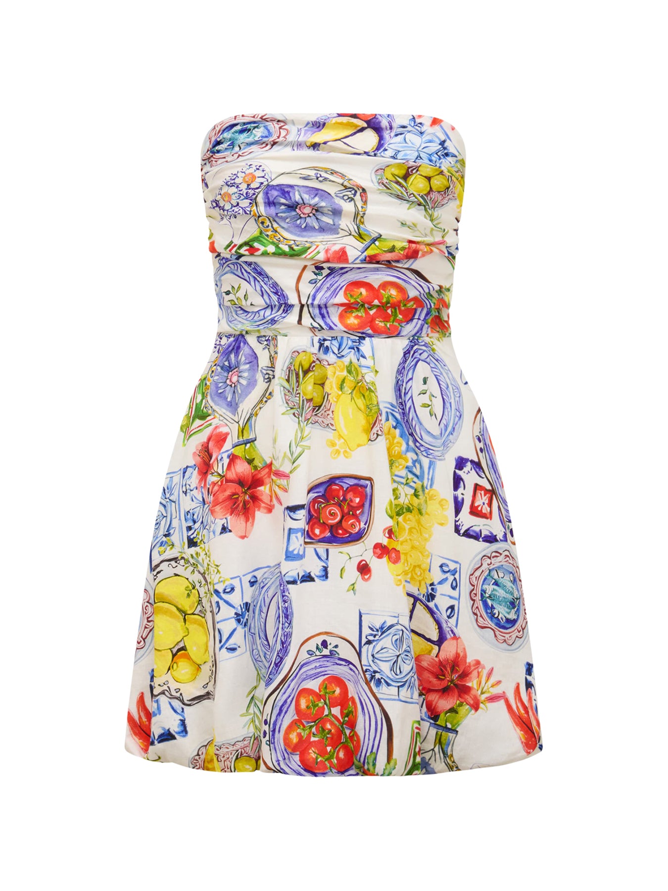 Phoebe Strapless Bubble Hem Mini Dress