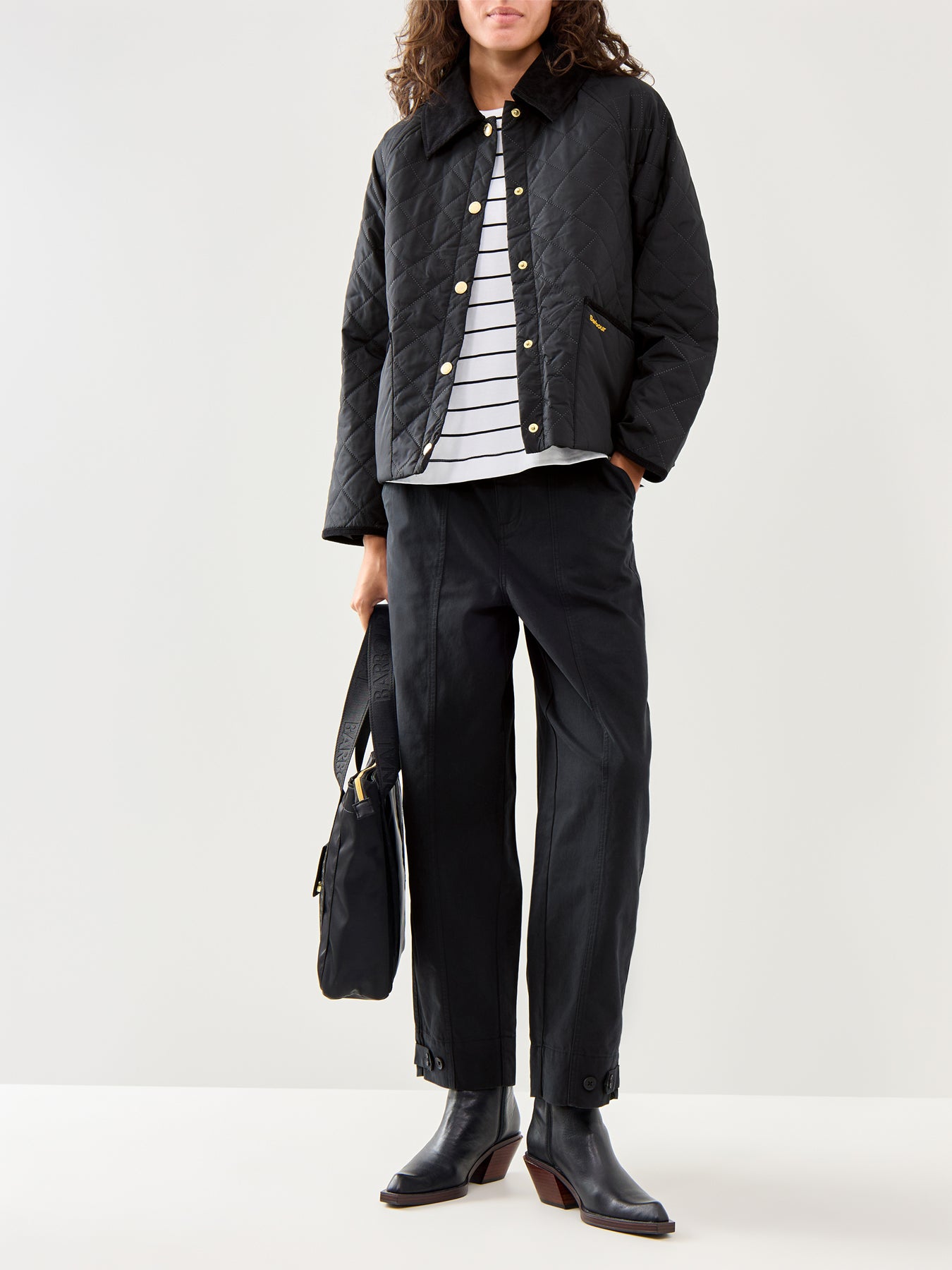 Womens Barbour Anise Quilted Jacket Black