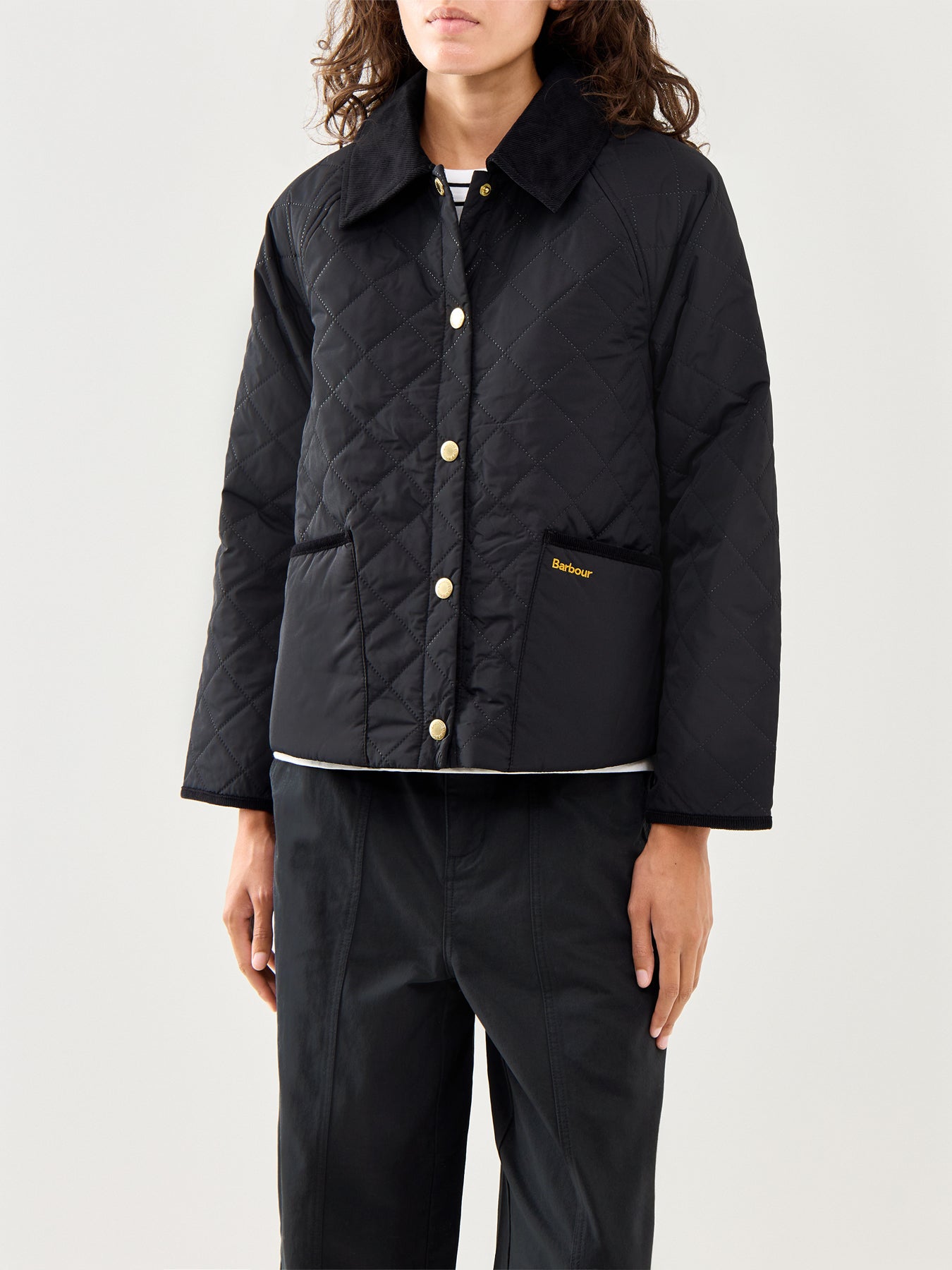 Womens Barbour Anise Quilted Jacket Black