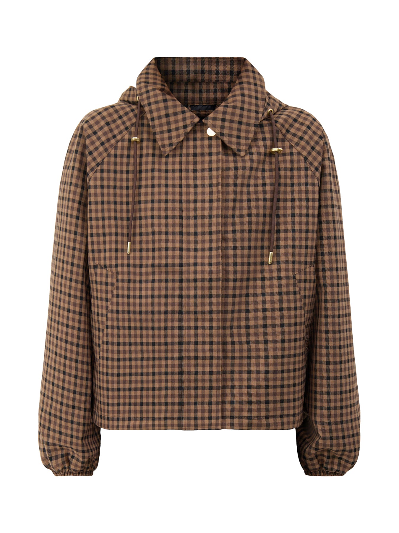 Audrey Showerproof Jacket Vicuna Gingham Check
