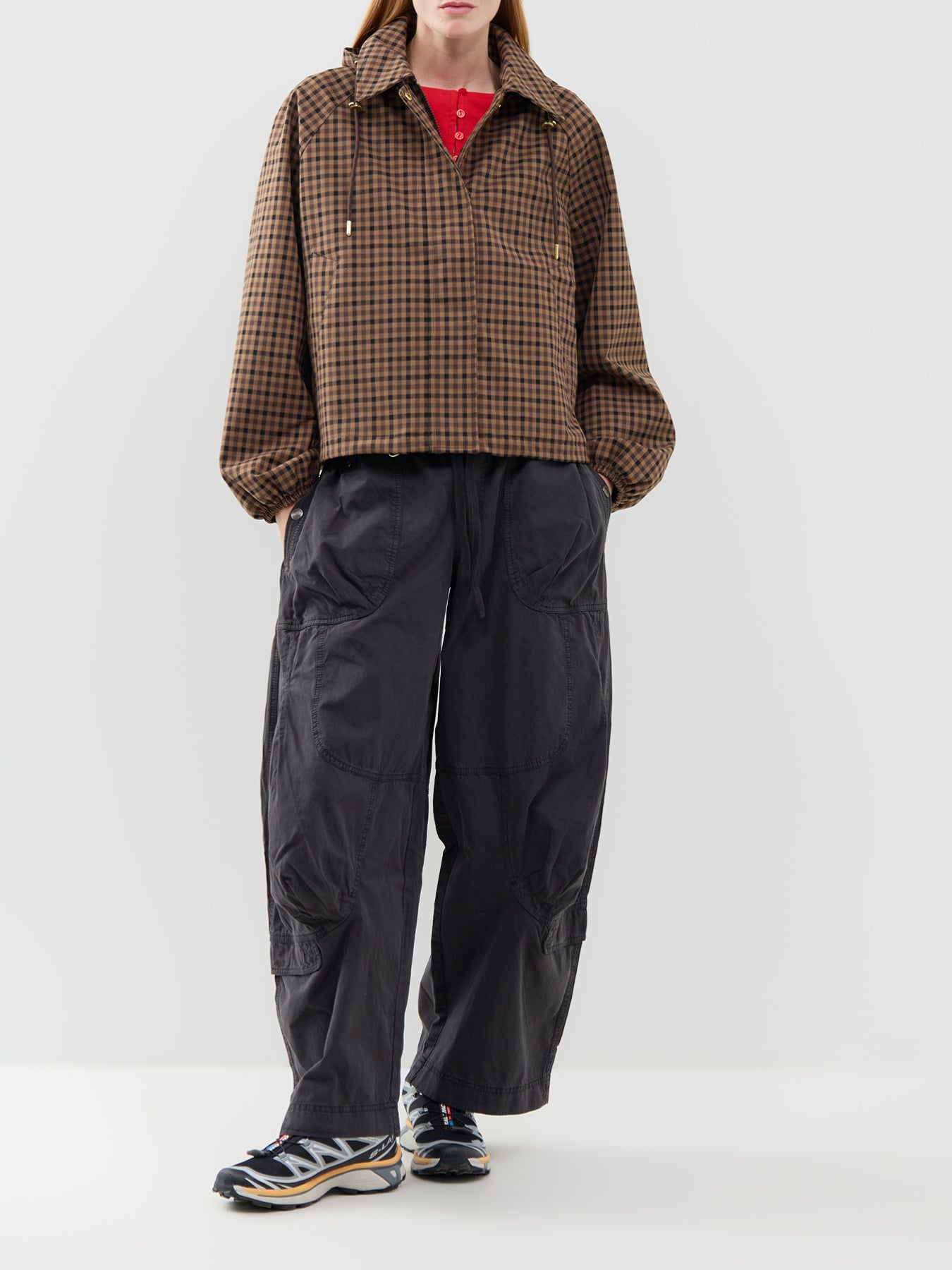 Audrey Showerproof Jacket Vicuna Gingham Check