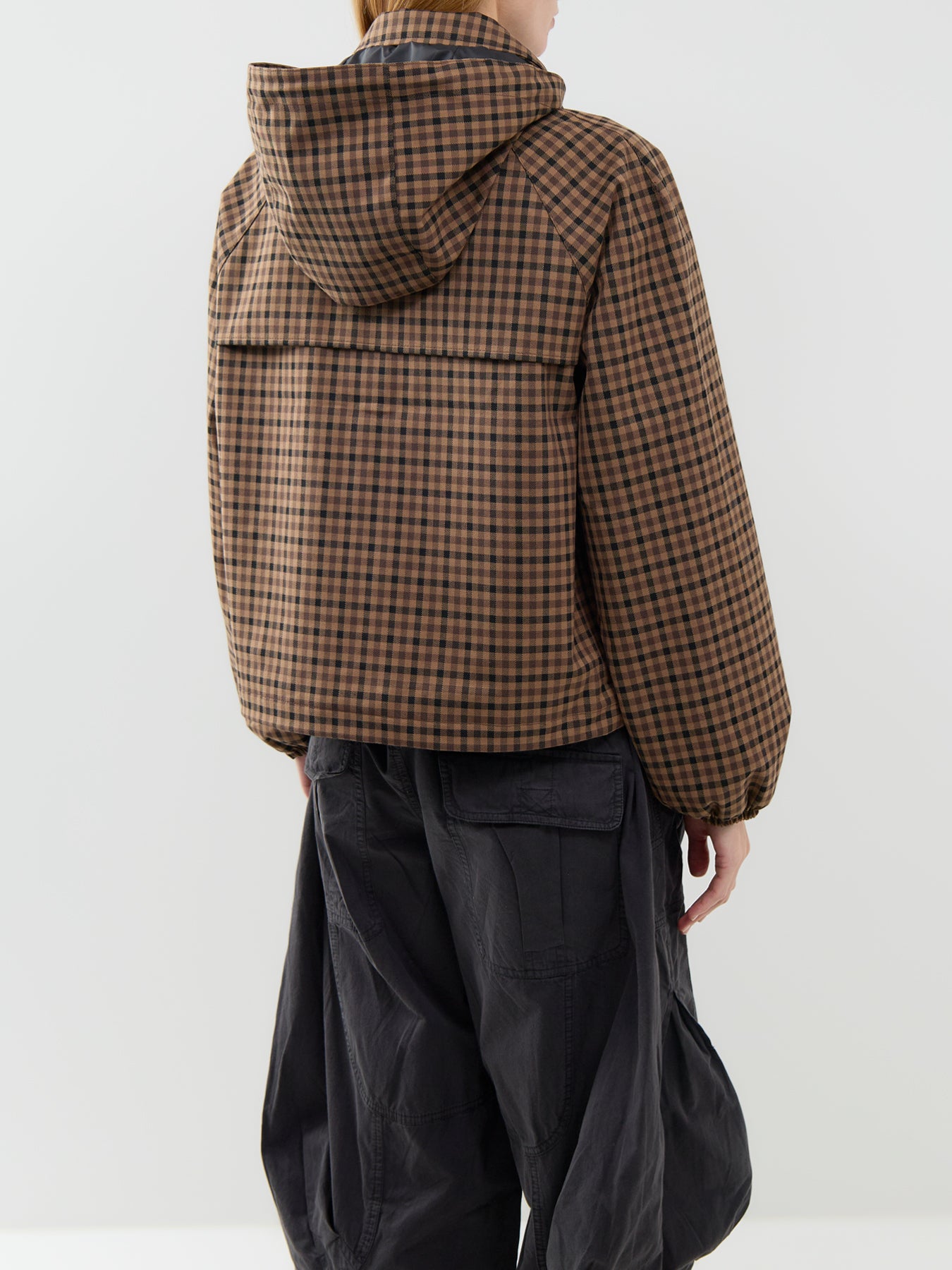 Audrey Showerproof Jacket Vicuna Gingham Check
