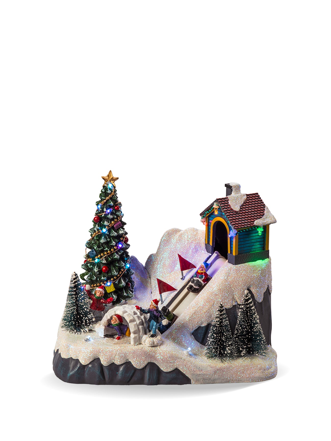 Winter Village Multi-Colour LED Christmas Display with Music & Timer