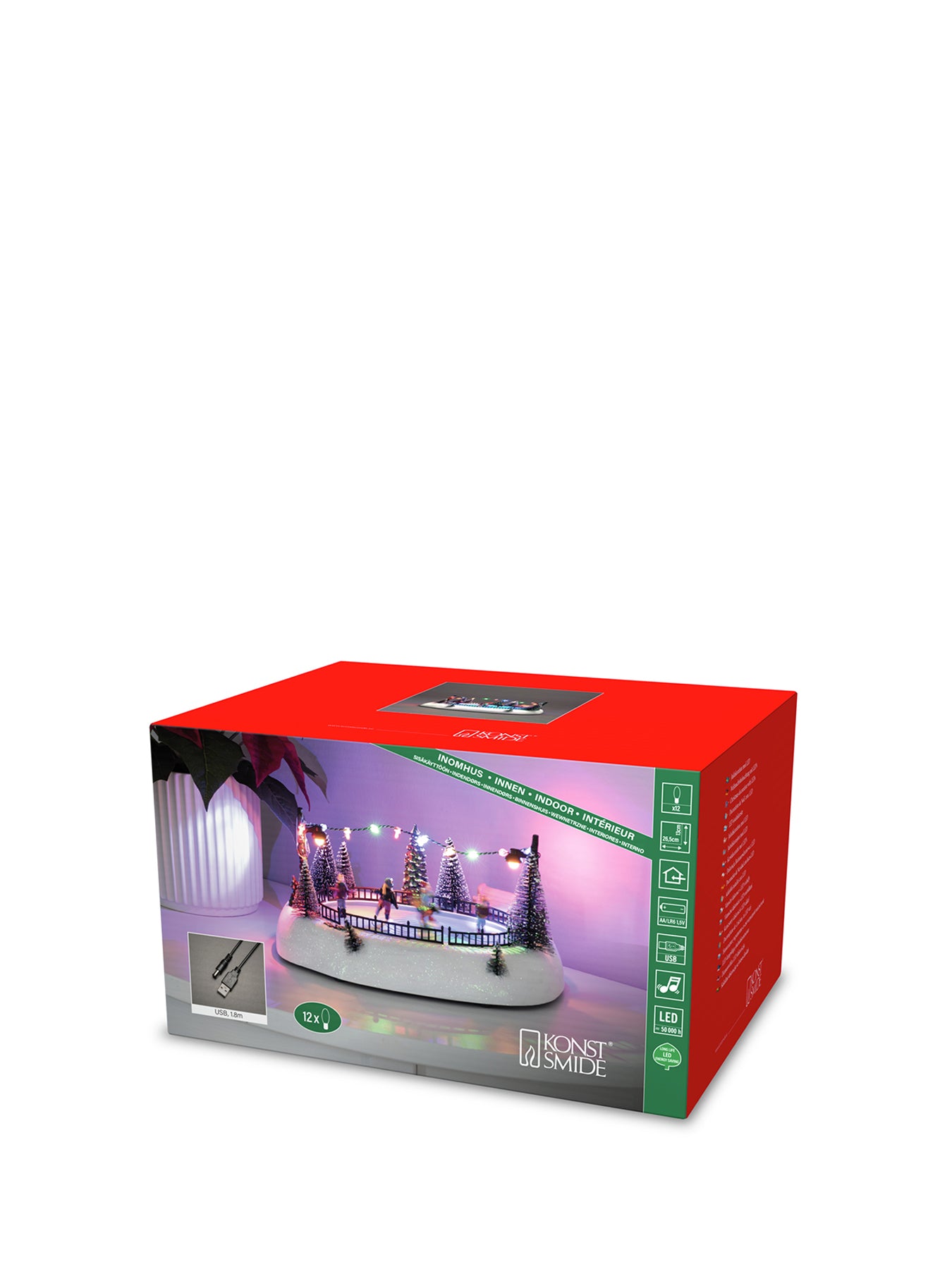 Ice Rink 12 LED Music USB Christmas Decoration