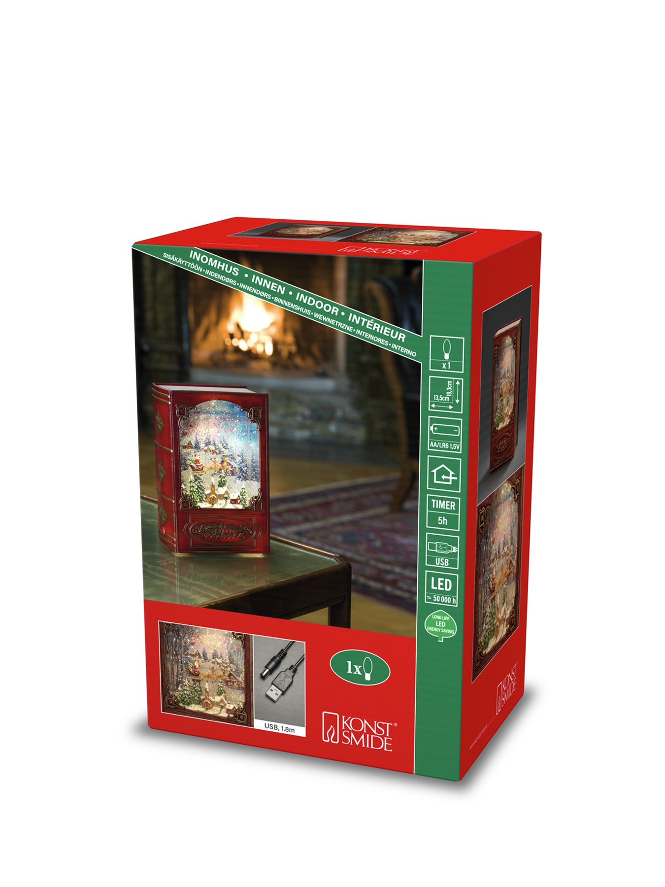 Red Book Water Lantern Christmas Decoration