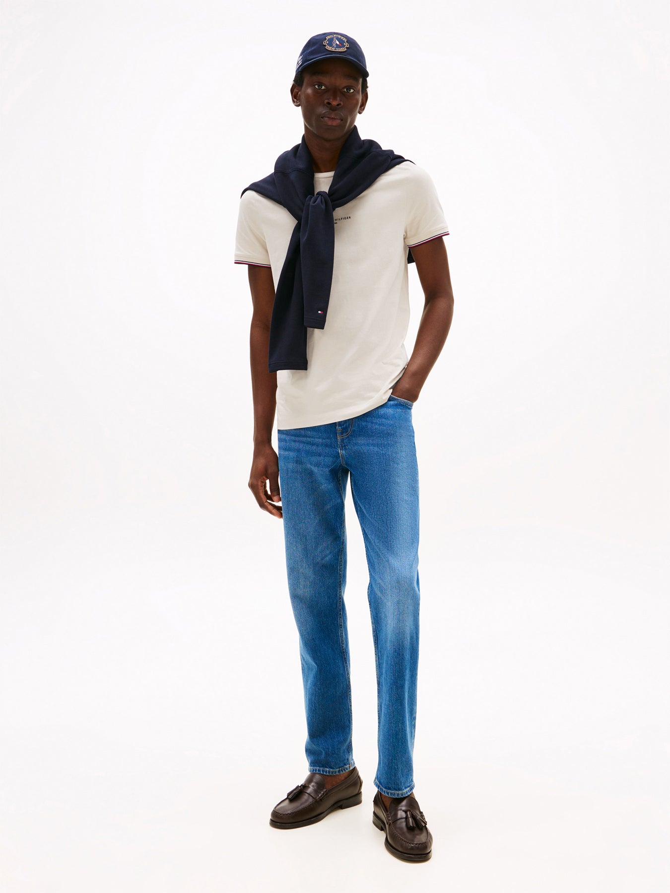 Signature Tipped Slim Knit T-Shirt