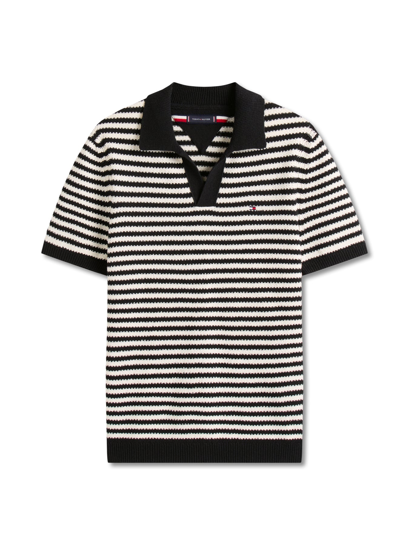 Textured Knit Polo Shirt