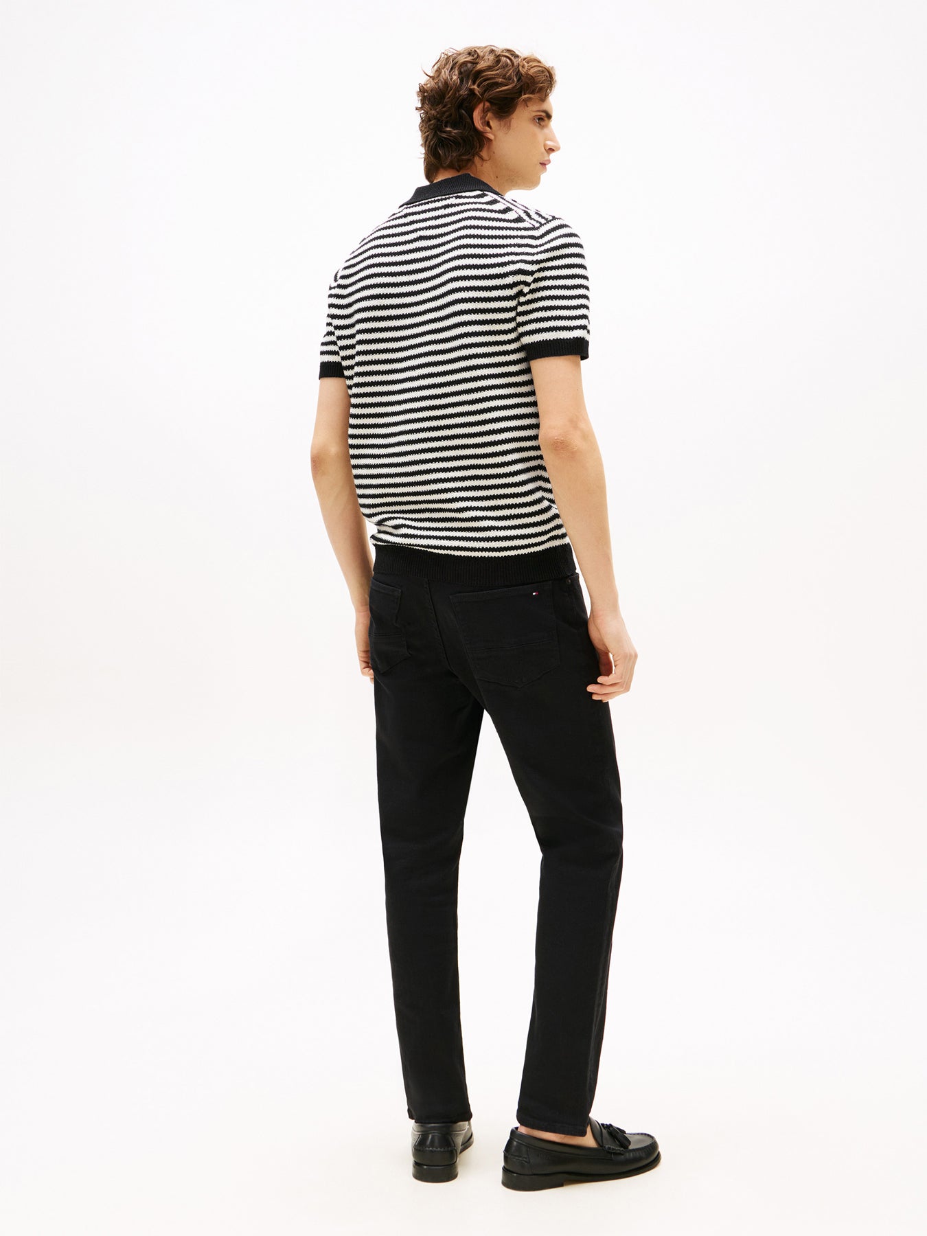 Textured Knit Polo Shirt