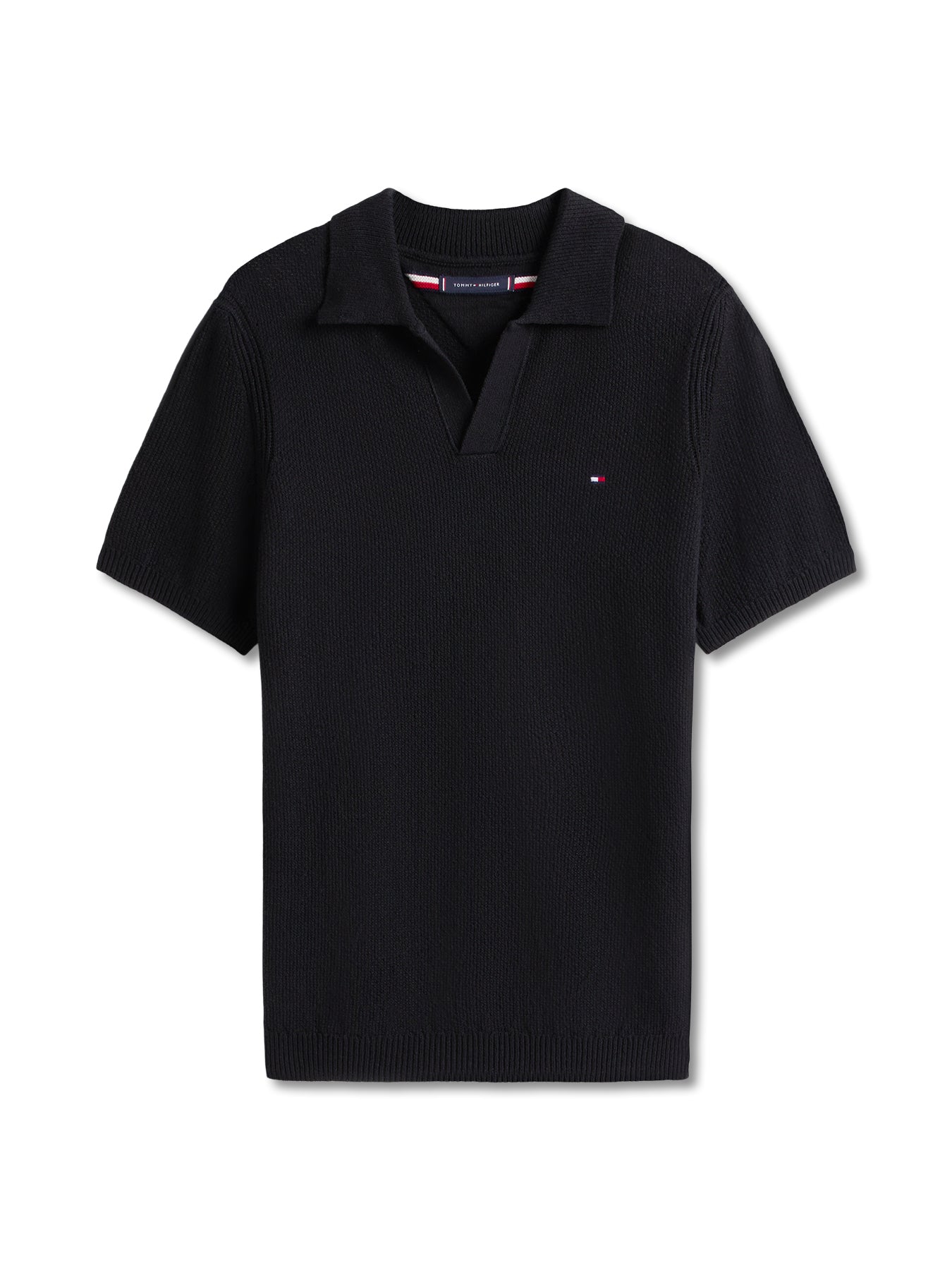 Textured Knit Polo Shirt