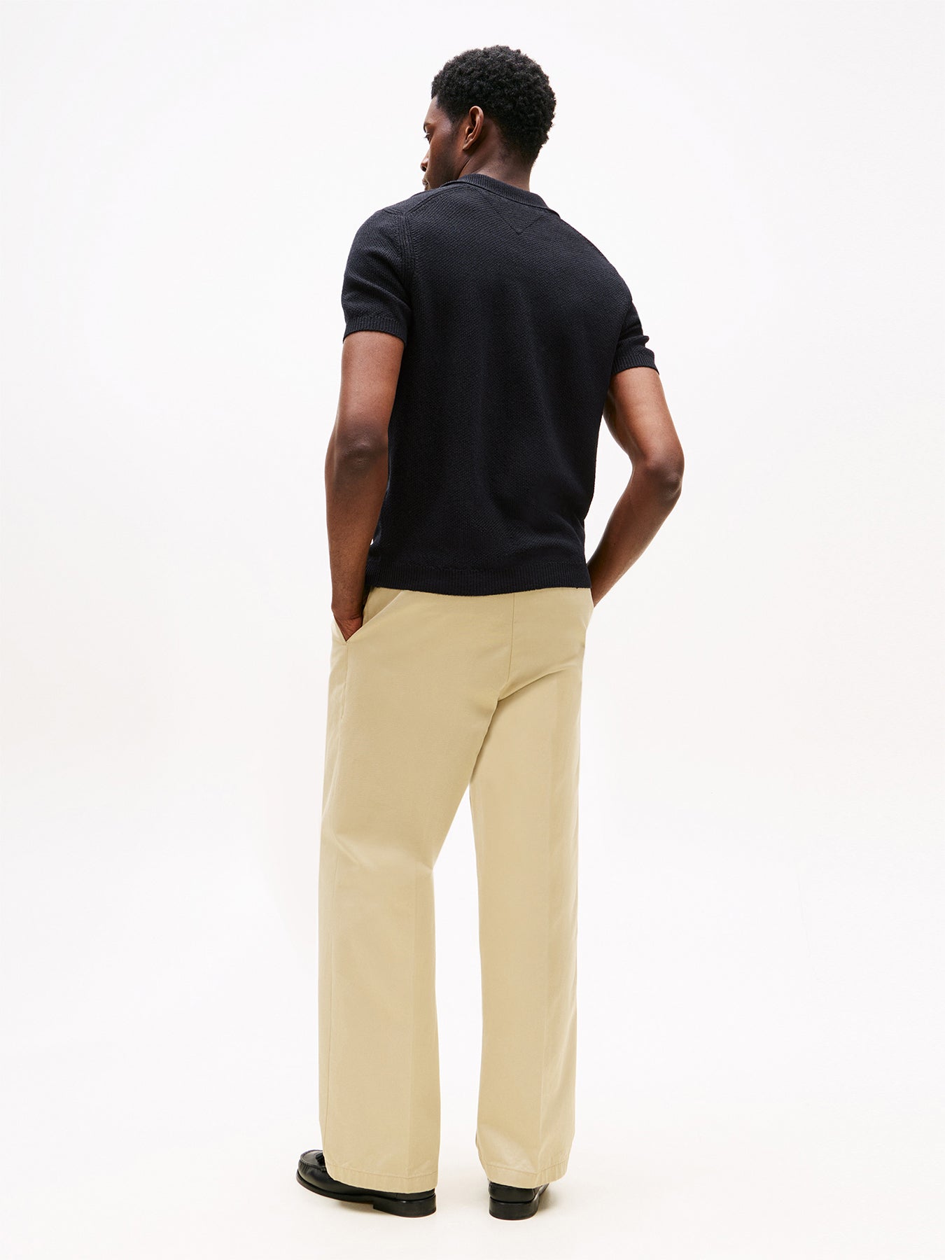 Textured Knit Polo Shirt