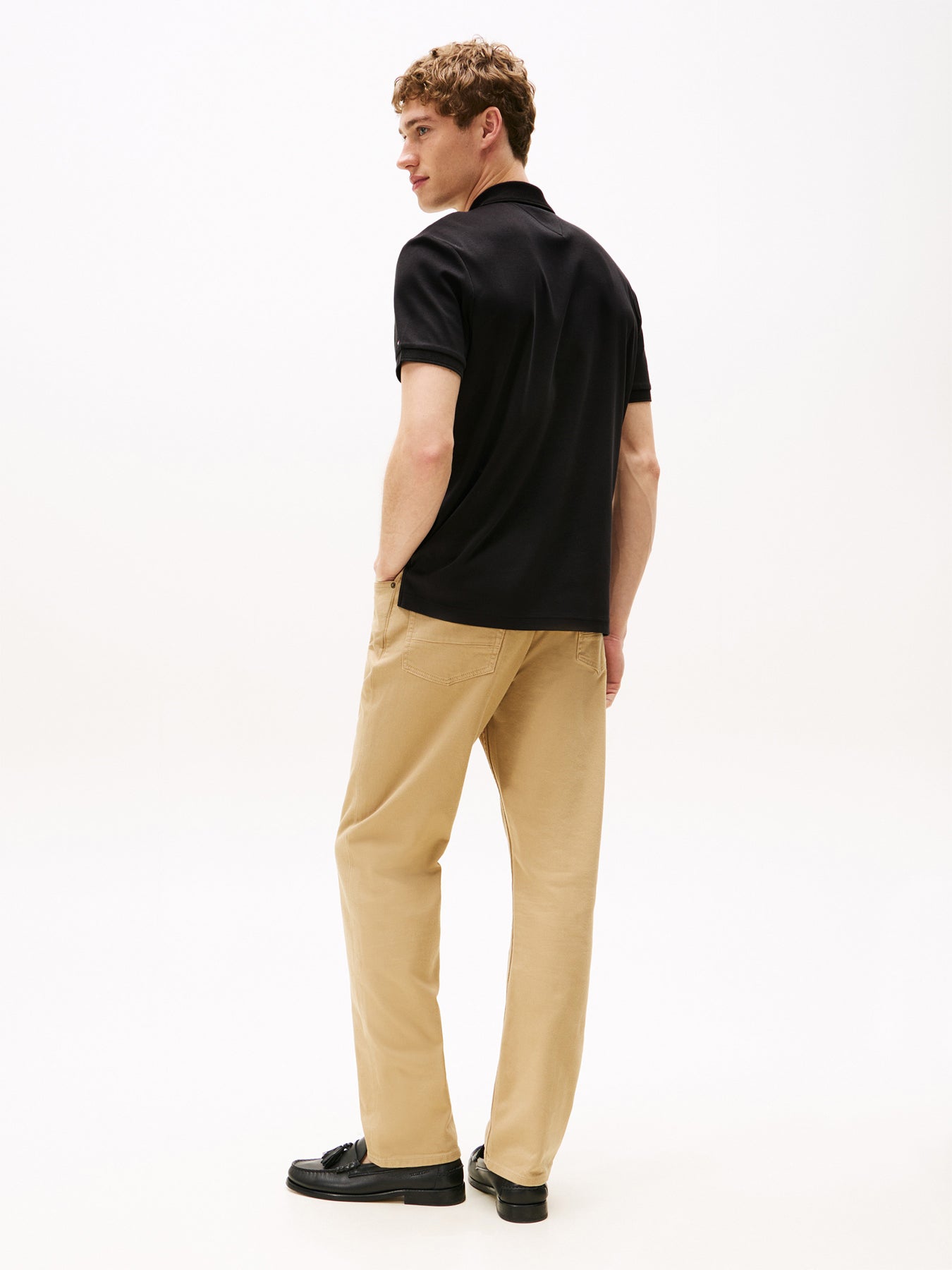 Regular Signature Zip Placket Polo Shirt