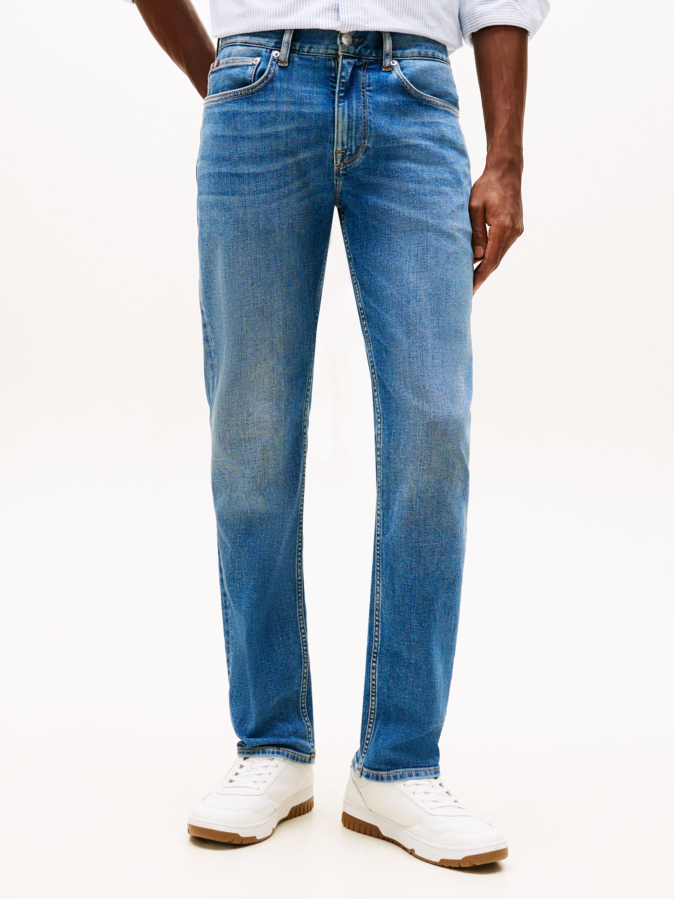 Denton Faded Straight Leg Jeans