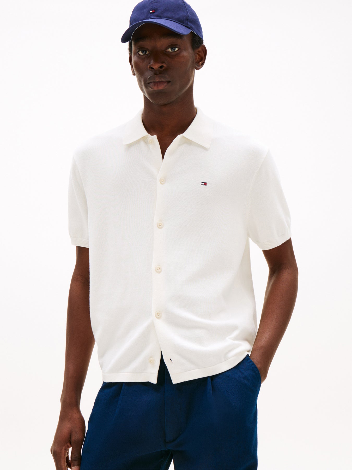 Regular Fit Knit Short Sleeve Overshirt