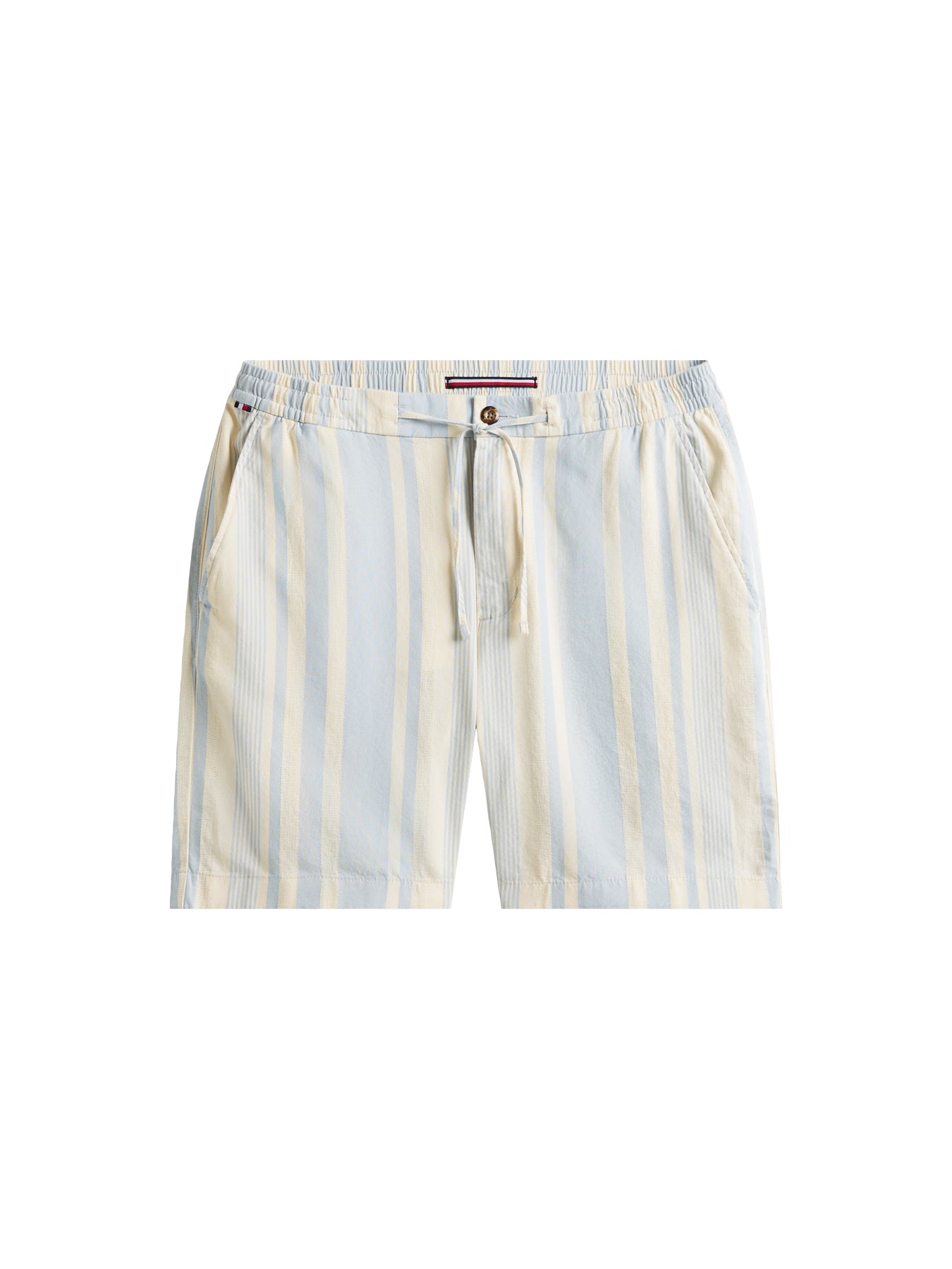 Drawstring Cotton Stripe Shorts