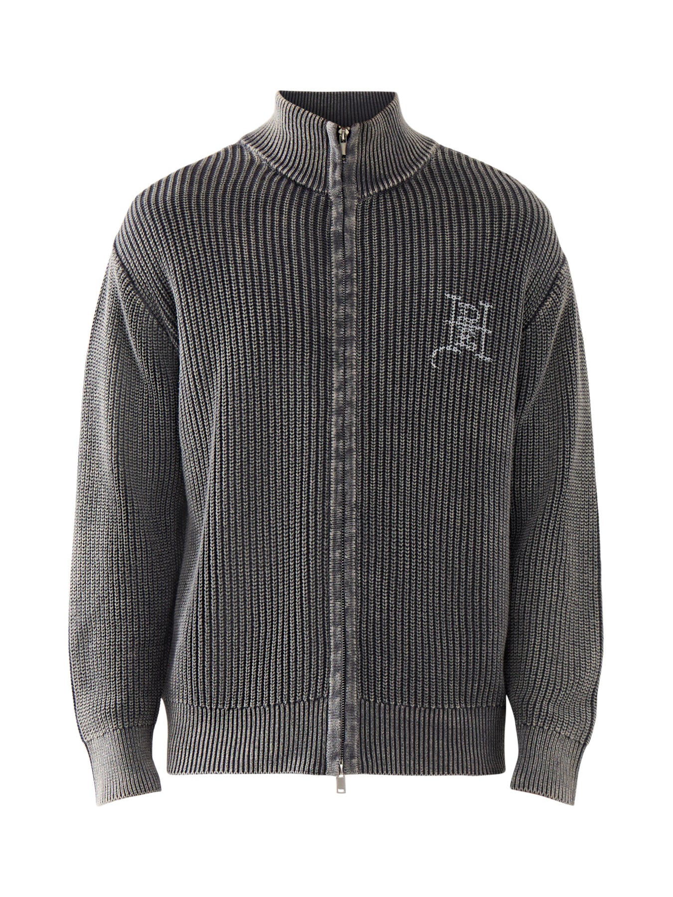Mens Skull And Snake Zip Through Jumper Black