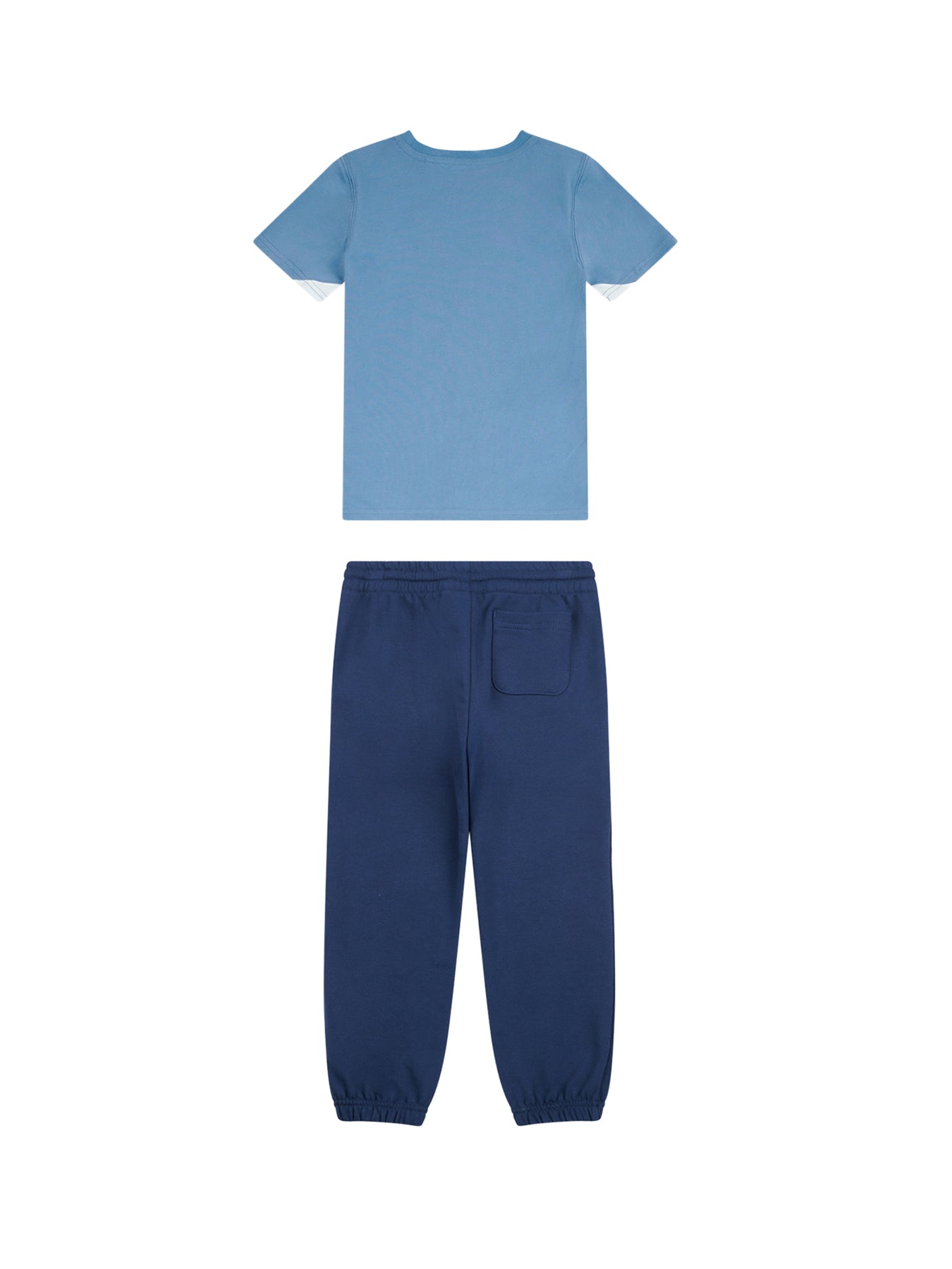 Contrast Panel Tee and Jogger Set Blue