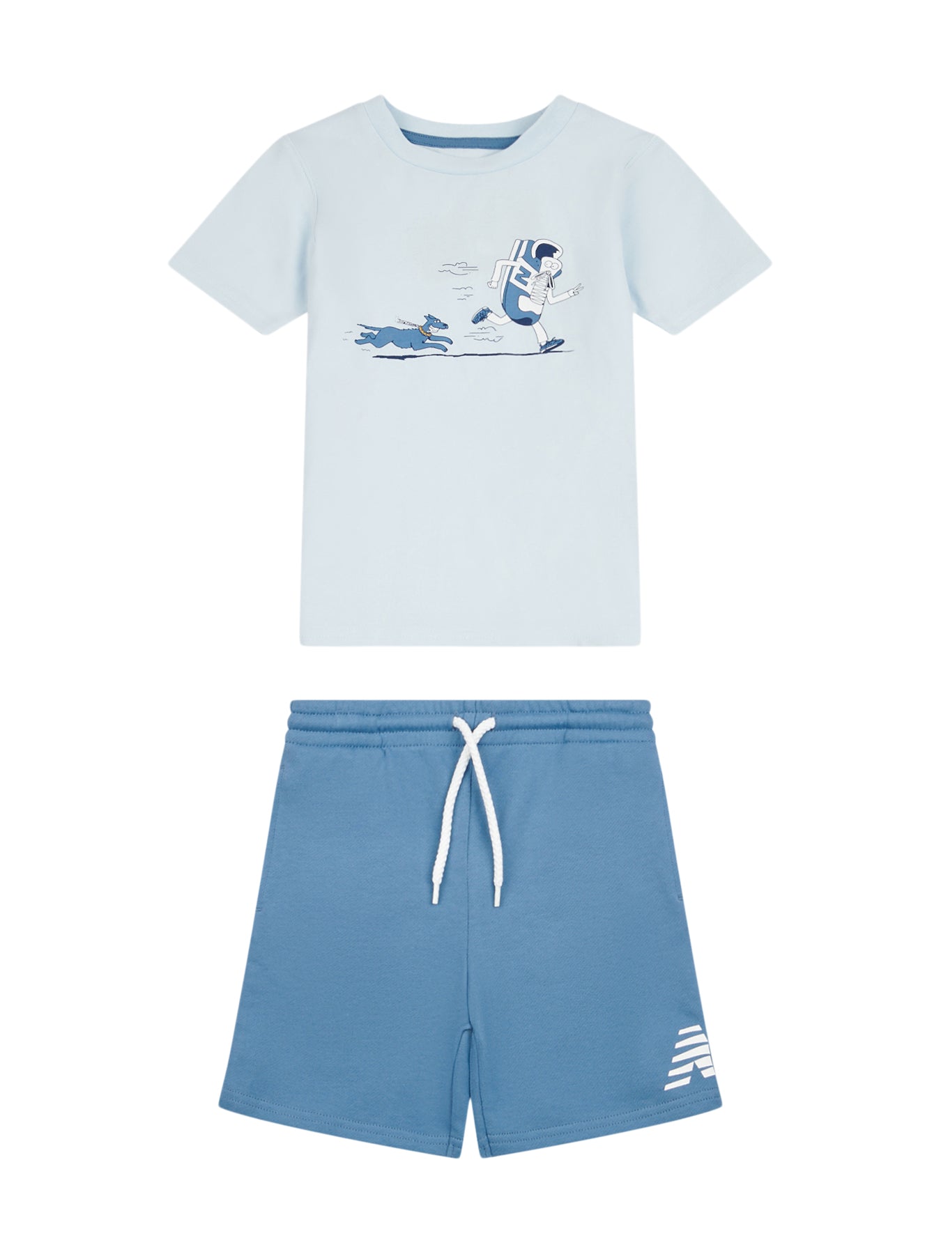 Baby Graphic T-Shirt and Shorts Set Frosted Glass