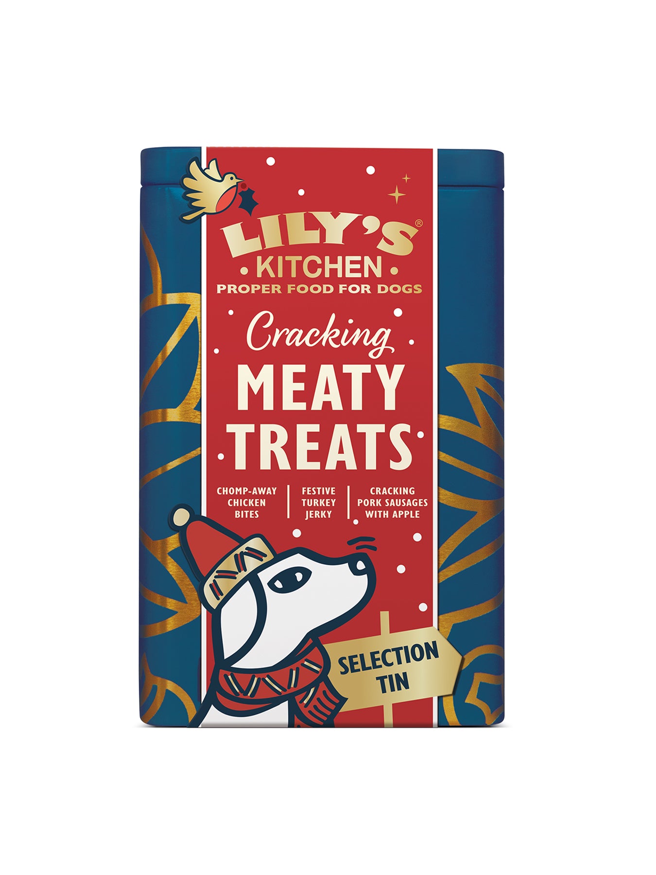 Dog Festive Meaty Treats Tin 300g