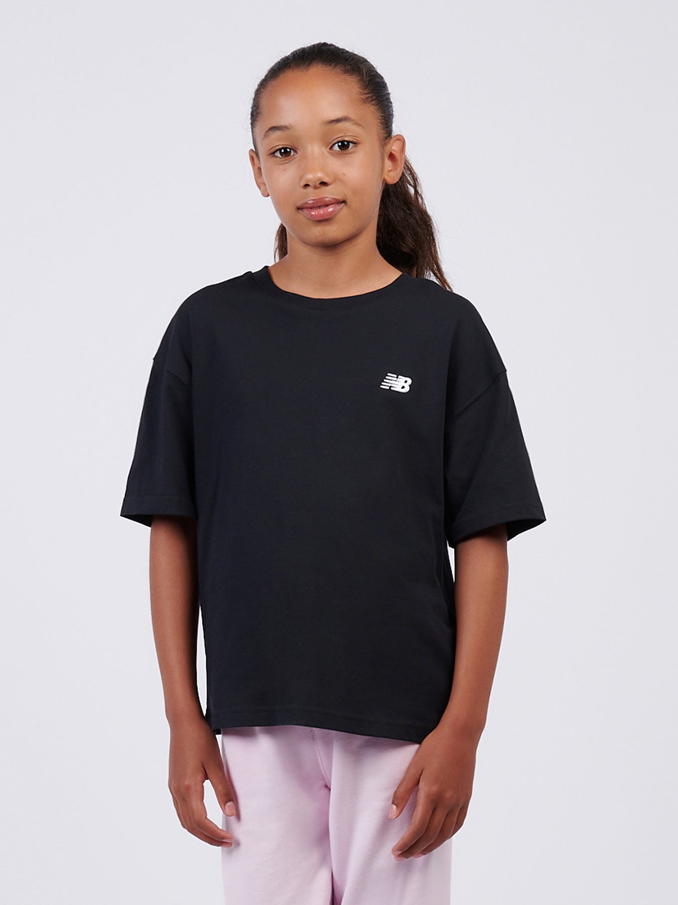 Girls’ Small Logo Jersey Tee Black