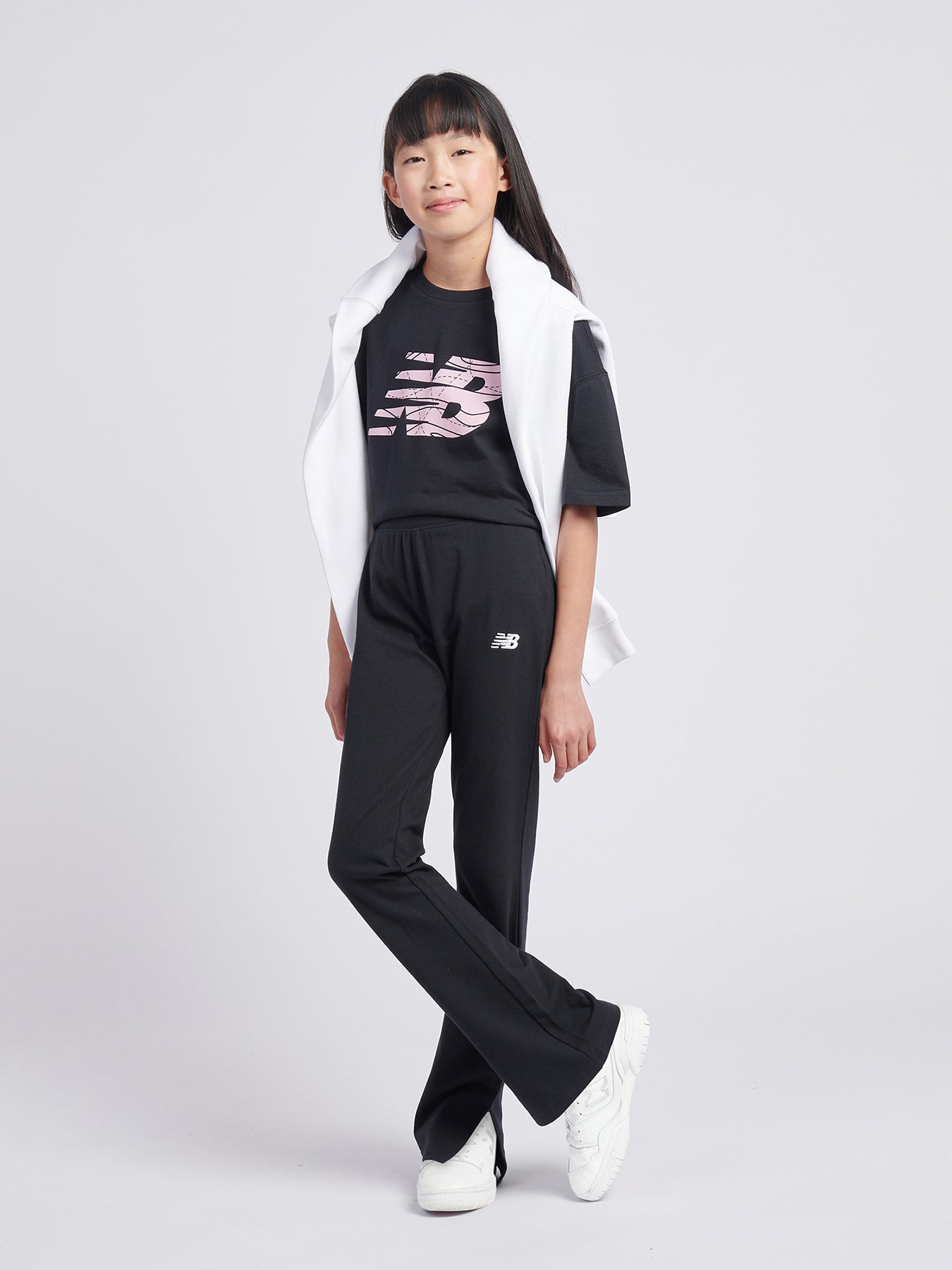 Girls’ Small Logo Flare Legging Black