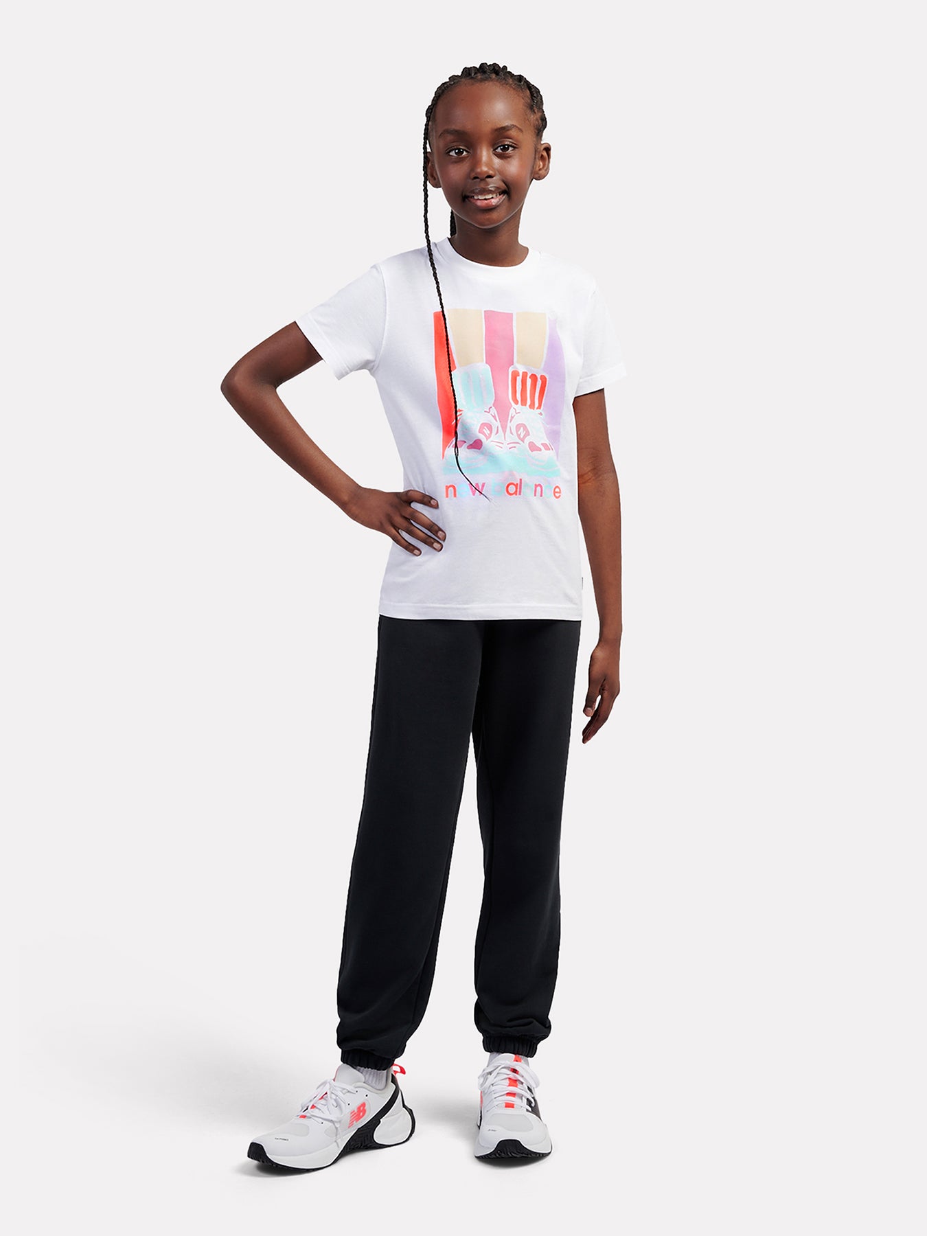 Girls’ Colourblock Shoe Graphic Tee Multi
