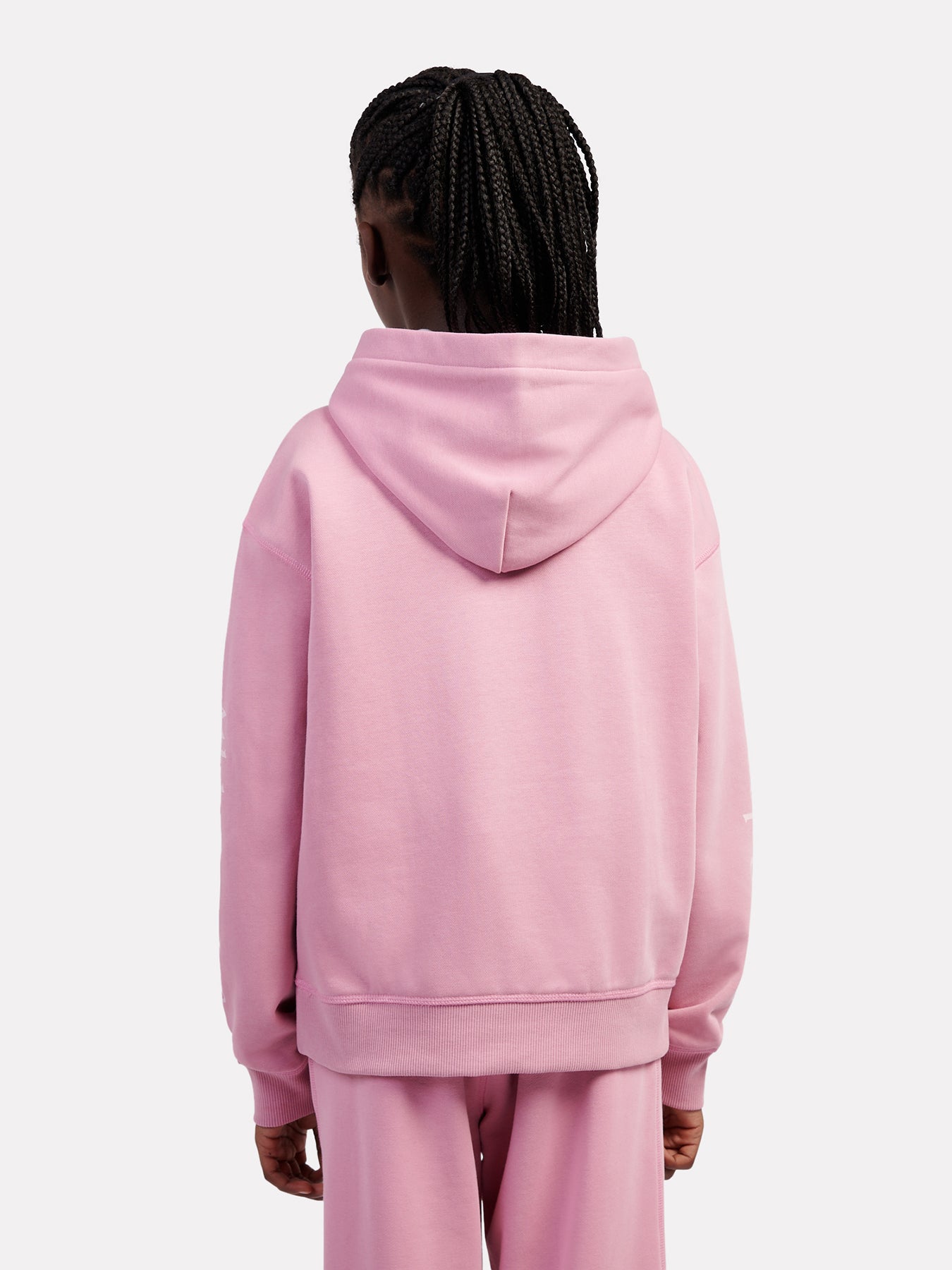 Kids’ Linear Sleeve Graphic Hoodie Pink