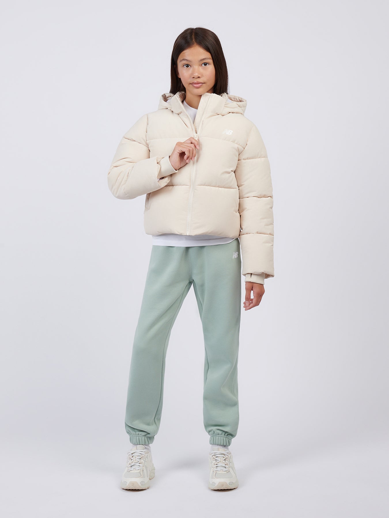 Girls’ Wide Baffle Puffer Coat Black